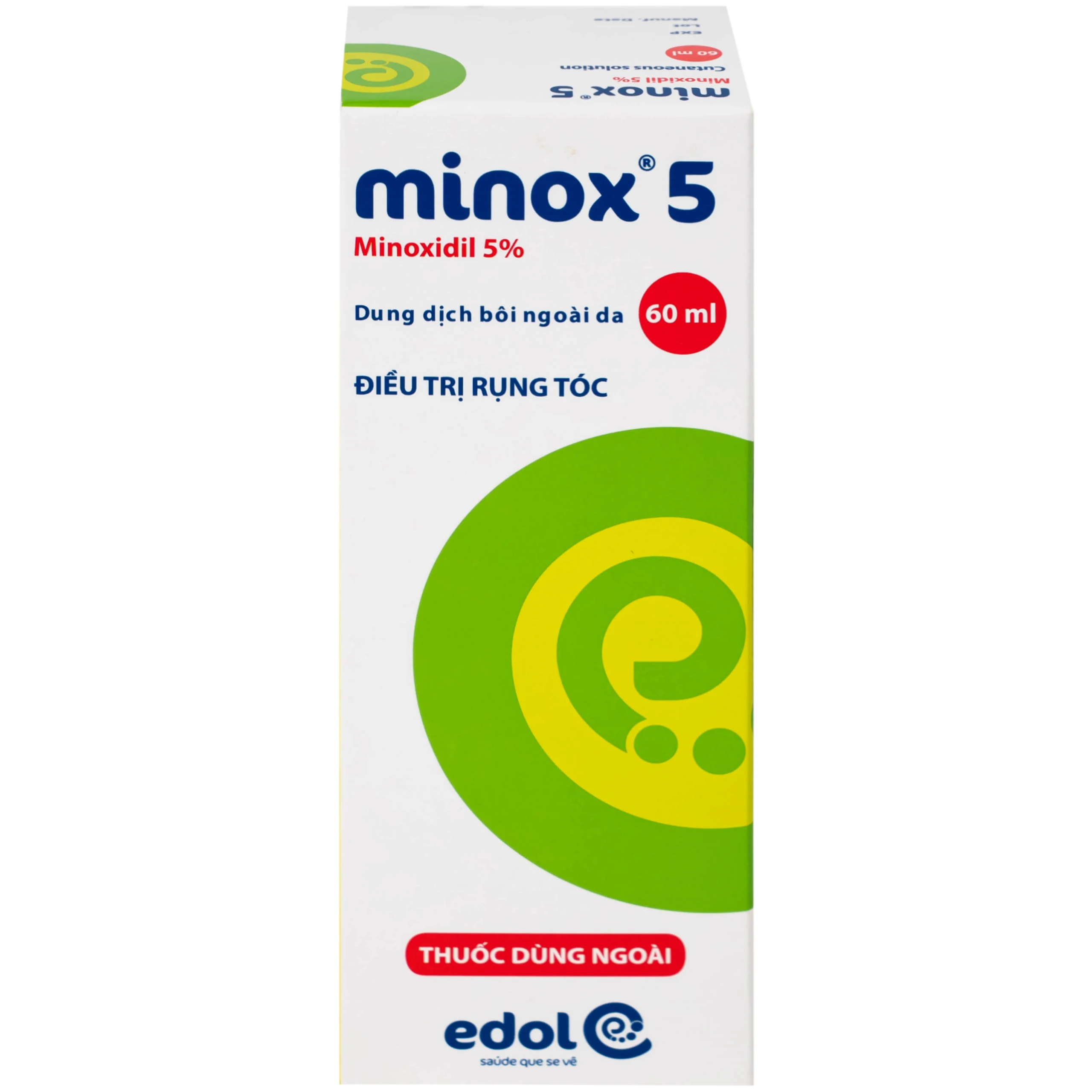 Thuốc Minox 50mg EDOL điều trị tại chỗ hói đầu và rụng tóc androgenic ở cả nam và nữ 60ml