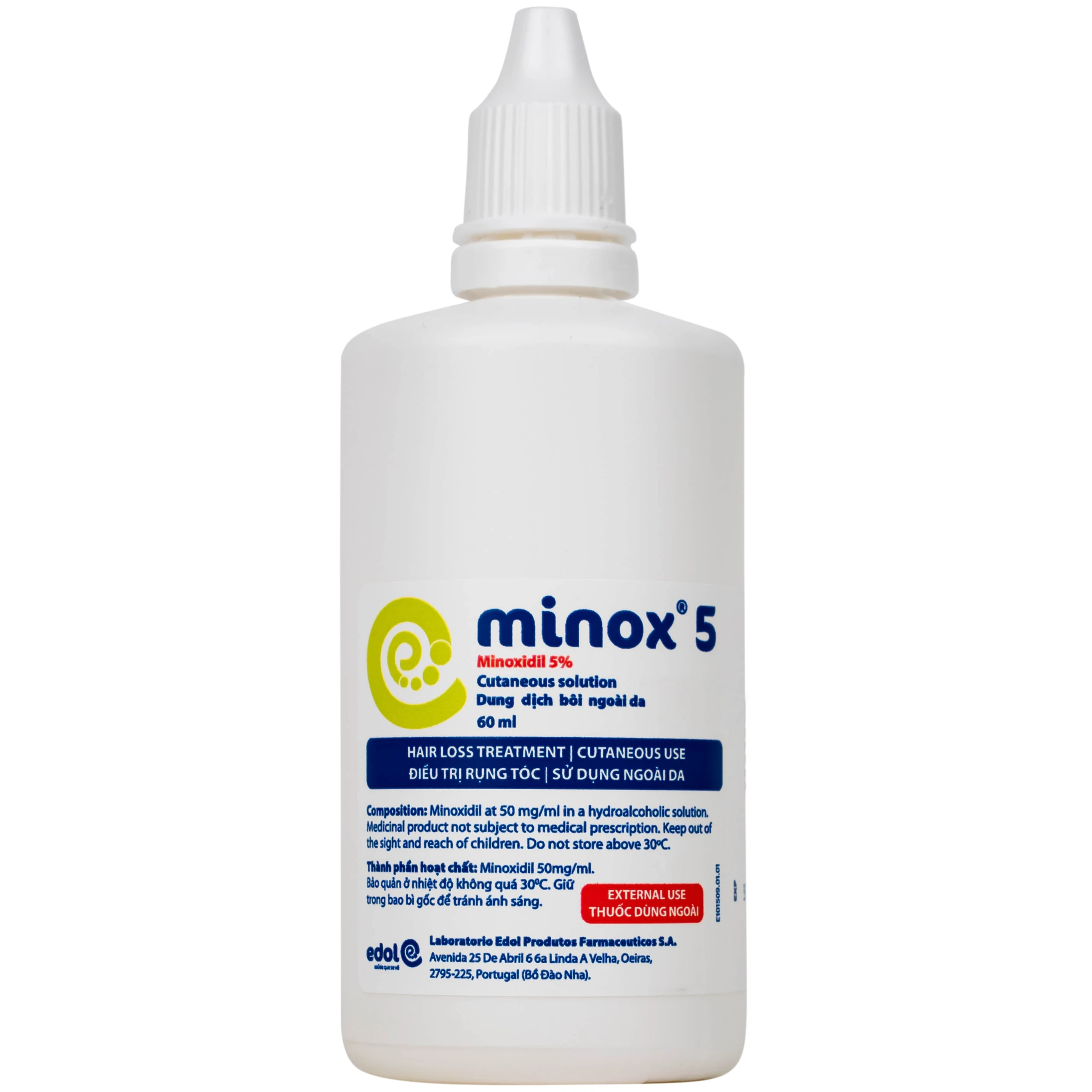 Thuốc Minox 50mg EDOL điều trị tại chỗ hói đầu và rụng tóc androgenic ở cả nam và nữ 60ml