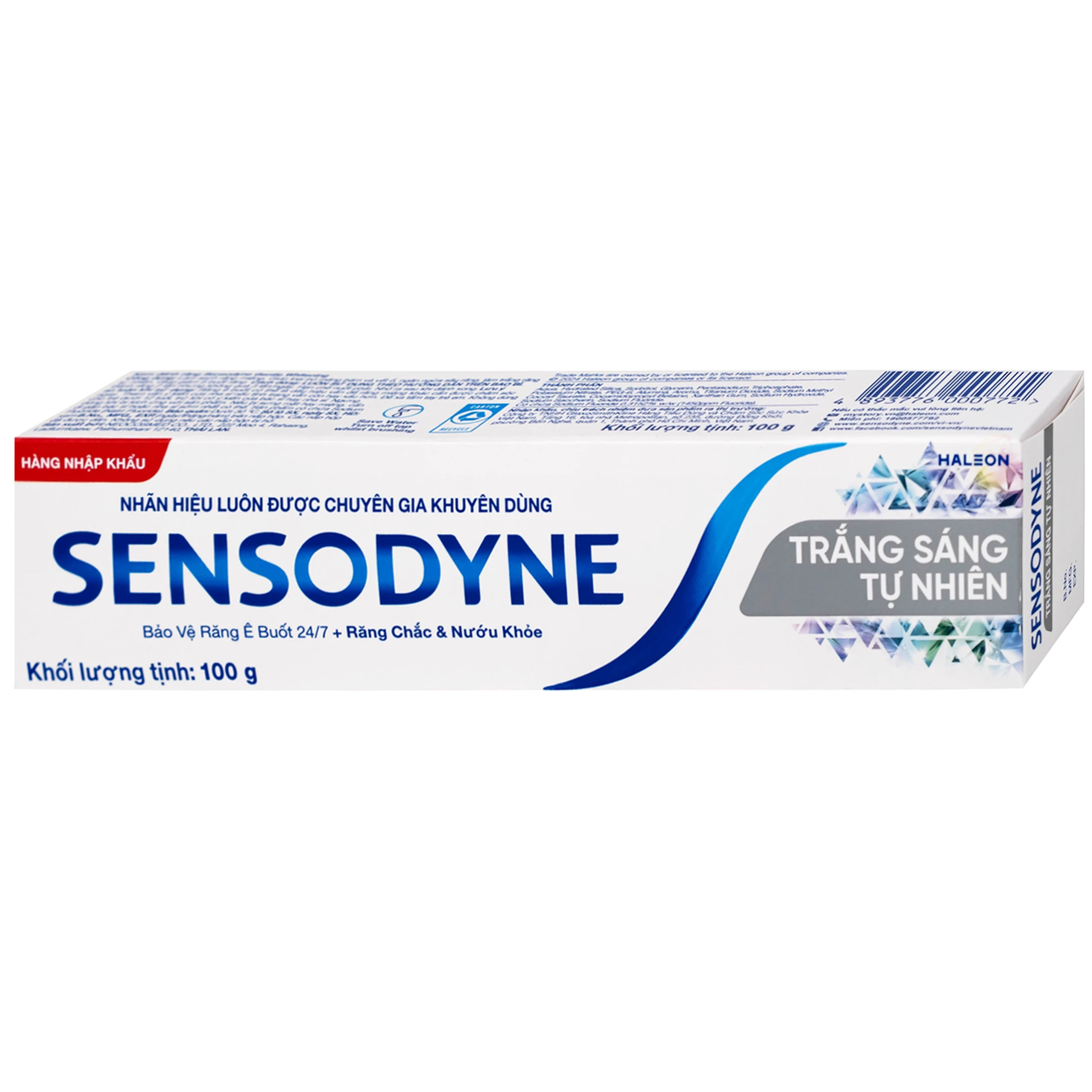 Kem đánh răng Sensodyne Gentle Whitening làm trắng răng tự nhiên, bảo vệ răng ê buốt mỗi ngày (100g)