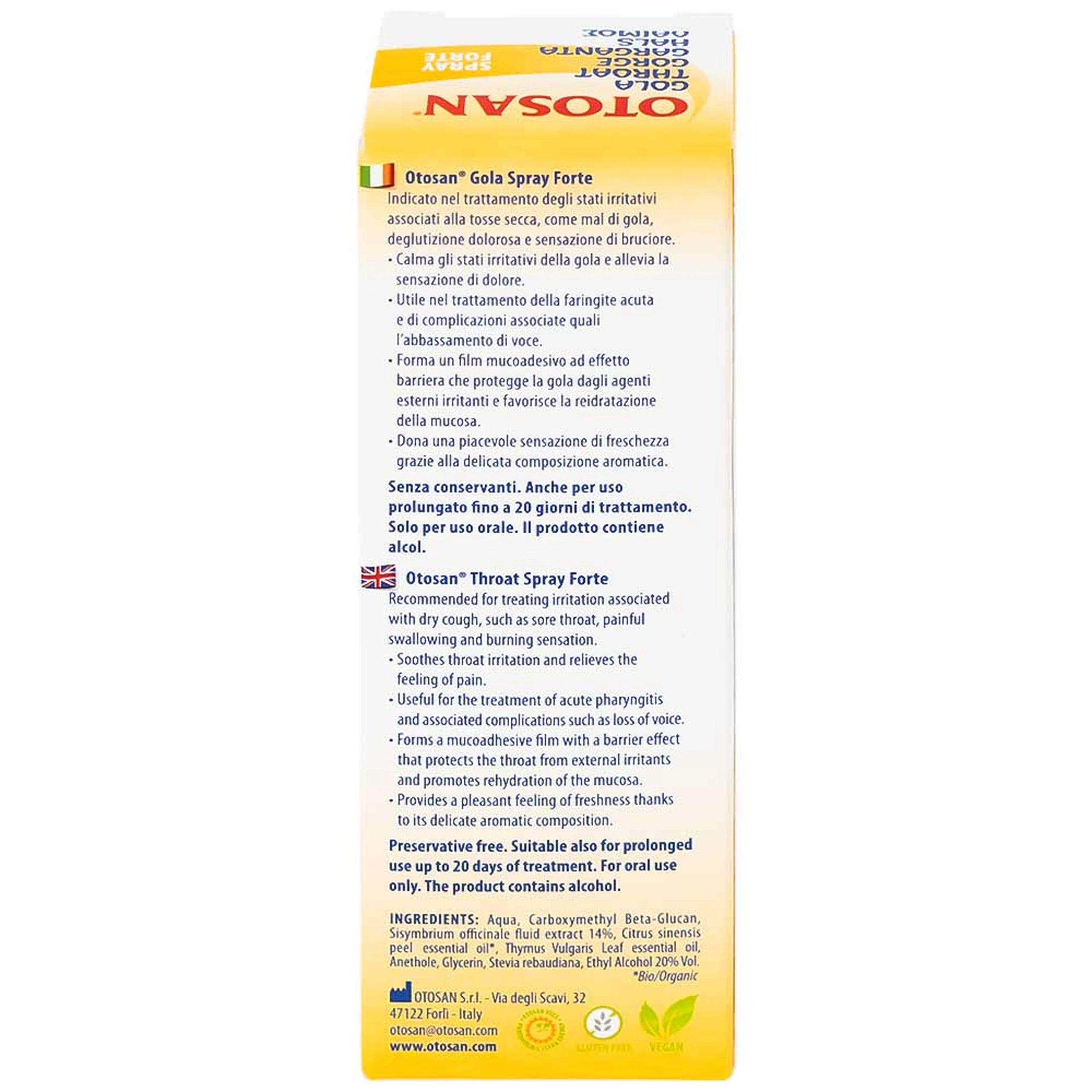 Xịt họng Otosan Forte 30ml hỗ trợ giảm viêm họng cấp tính, viêm hô hấp, giảm đau rát họng