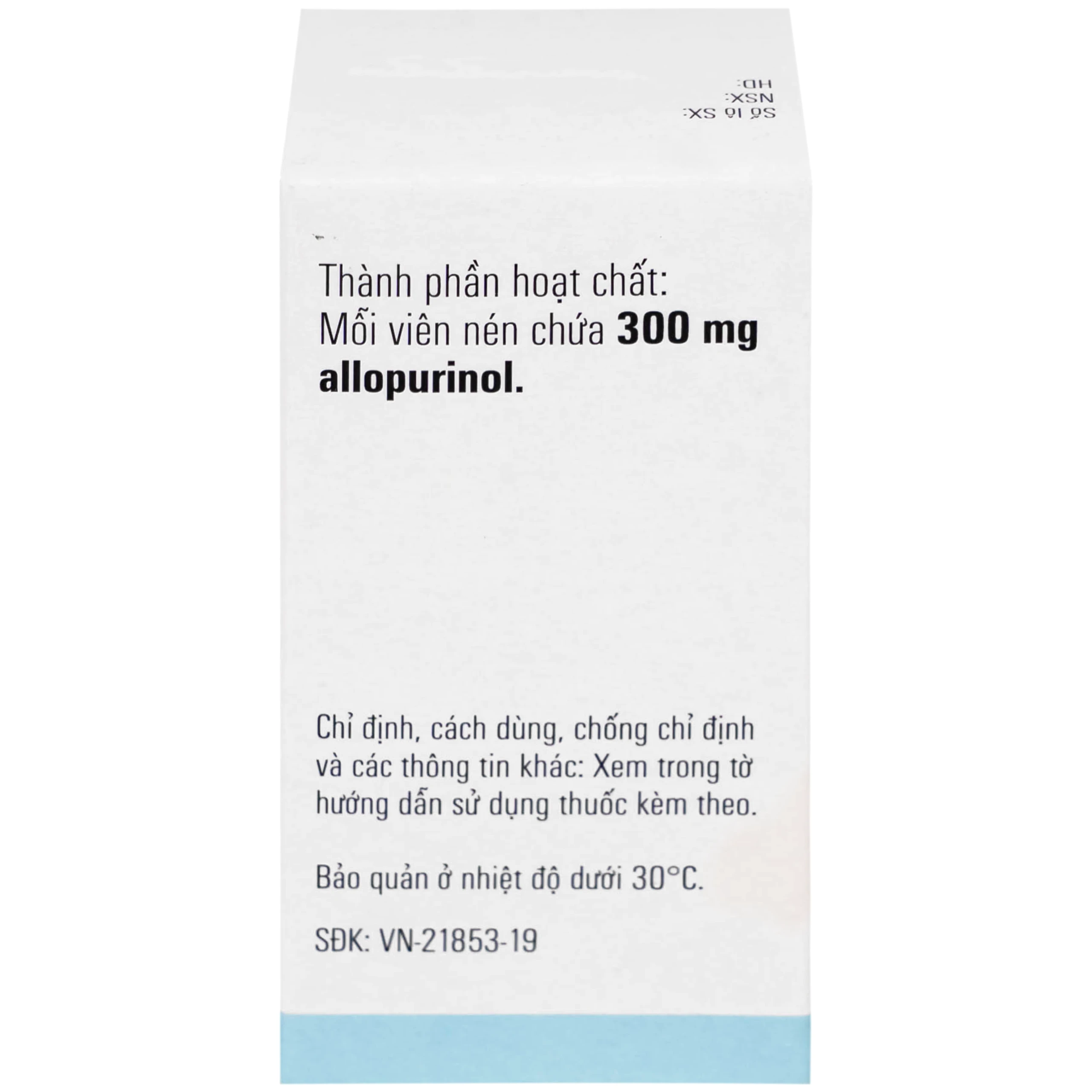 Viên nén Milurit 300mg Egis Pharma điều trị bệnh gout, phòng ngừa bệnh sỏi axit uric (30 viên)