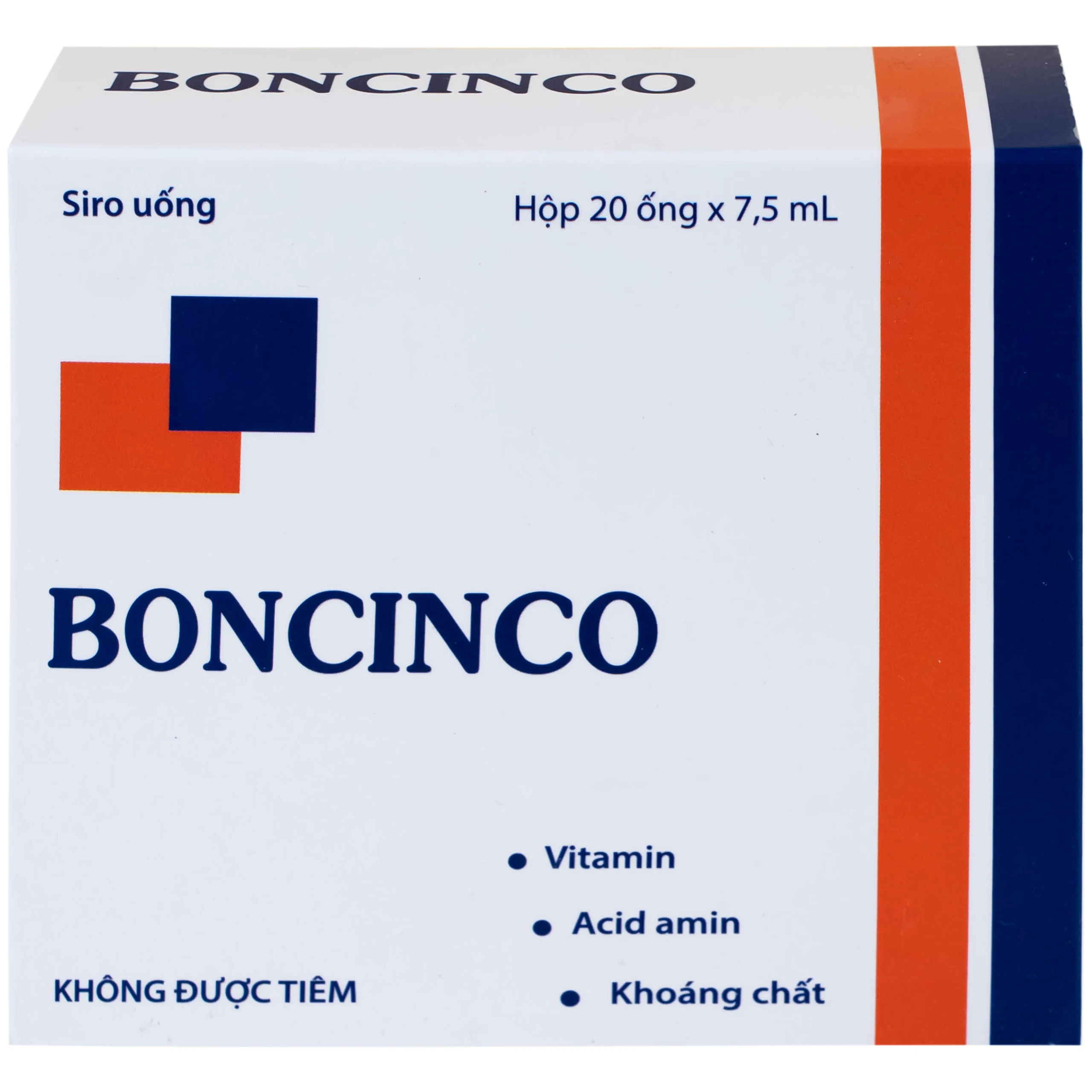 Thuốc Boncinco Hà Nam giúp bổ sung các vitamin và acid amin thiết yếu (20 ống x 7.5ml)