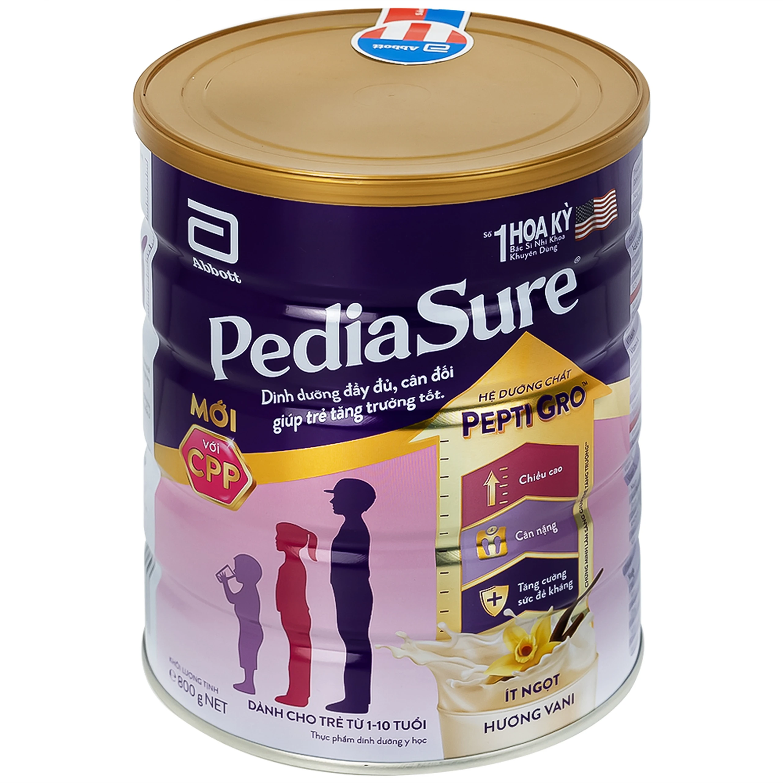 Sữa bổ sung dinh dưỡng cho bé từ 1-10 tuổi PediaSure ( 800g)