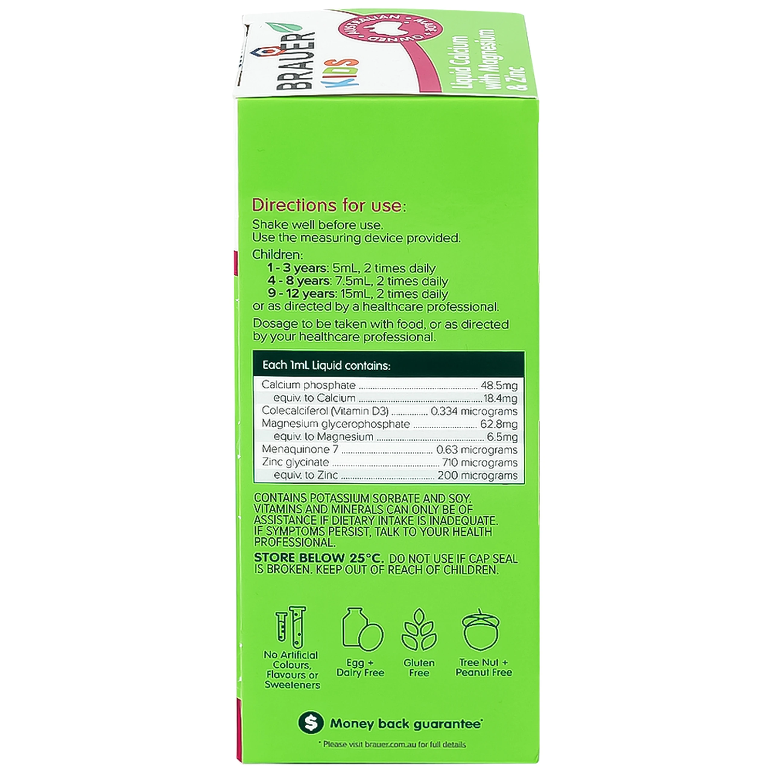 Siro hỗ trợ xương răng phát triển chắc khỏe cho bé Kids Liquid Calcium with Magnesium And Zinc (200ml)