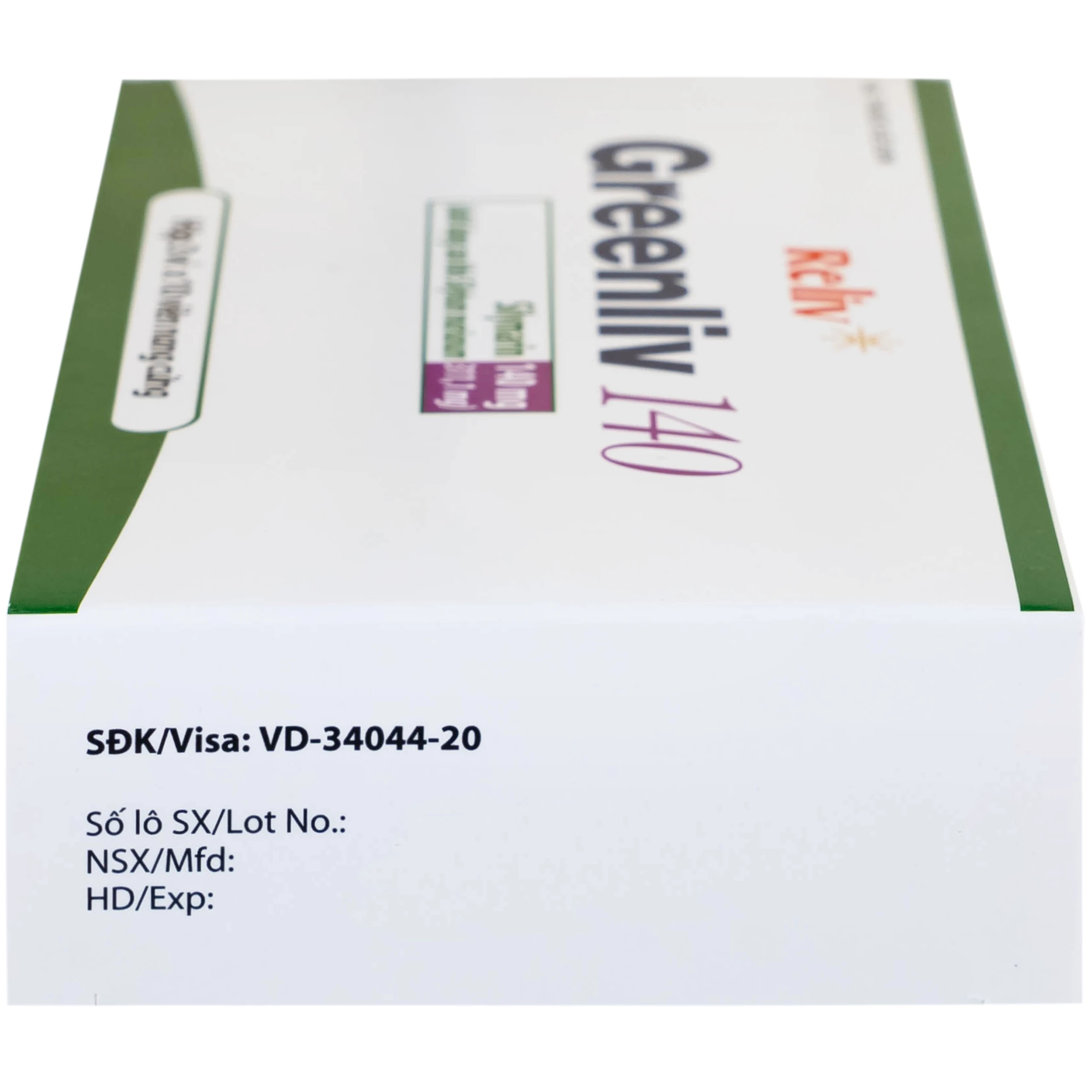 Thuốc Greenliv 140mg Reliv điều trị rối loạn tiêu hóa trong các bệnh về gan, viêm gan cấp và mãn tính (3 vỉ x 10 viên)