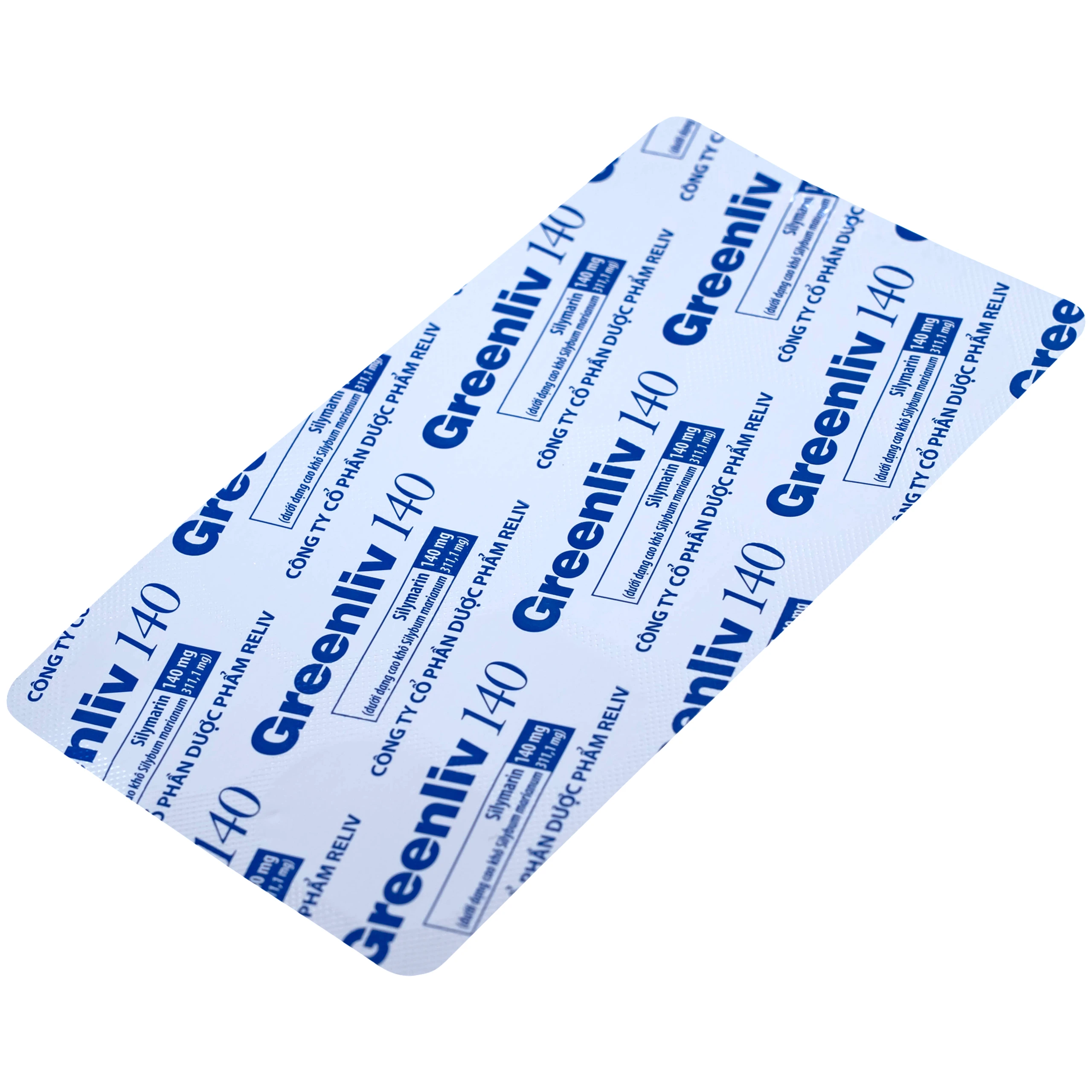 Thuốc Greenliv 140mg Reliv điều trị rối loạn tiêu hóa trong các bệnh về gan, viêm gan cấp và mãn tính (3 vỉ x 10 viên)