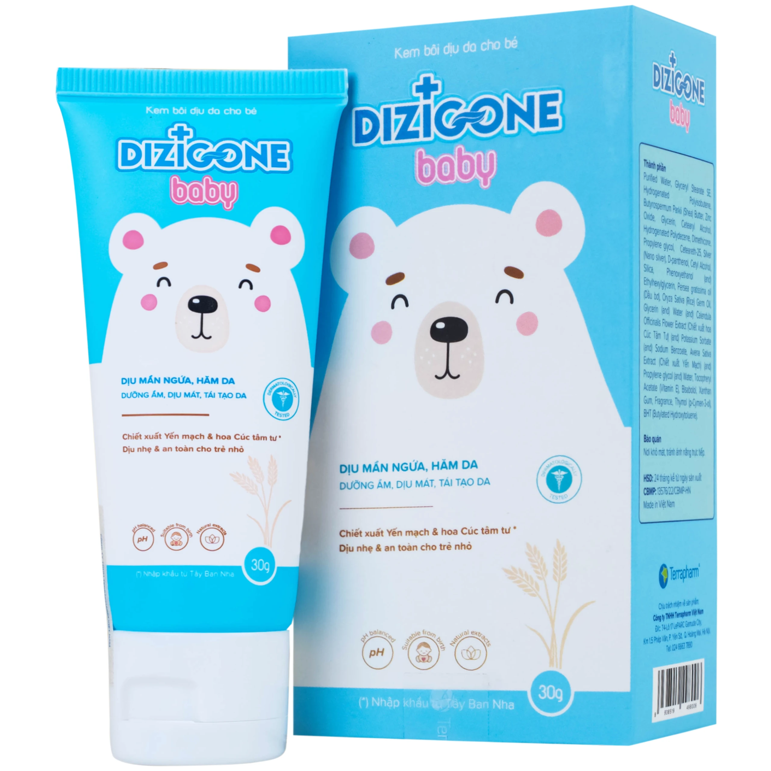 Kem bôi cho bé Dizigone Baby chống hăm tã, làm dịu mẫn ngứa (30g)