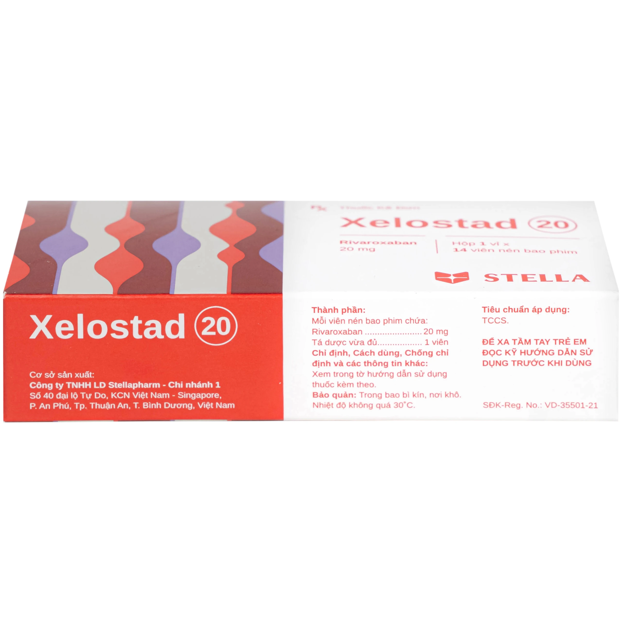 Thuốc Xelostad 2mg Stella dự phòng đột quỵ, thuyên tắc mạch toàn thân ( 1 vỉ 14 viên)