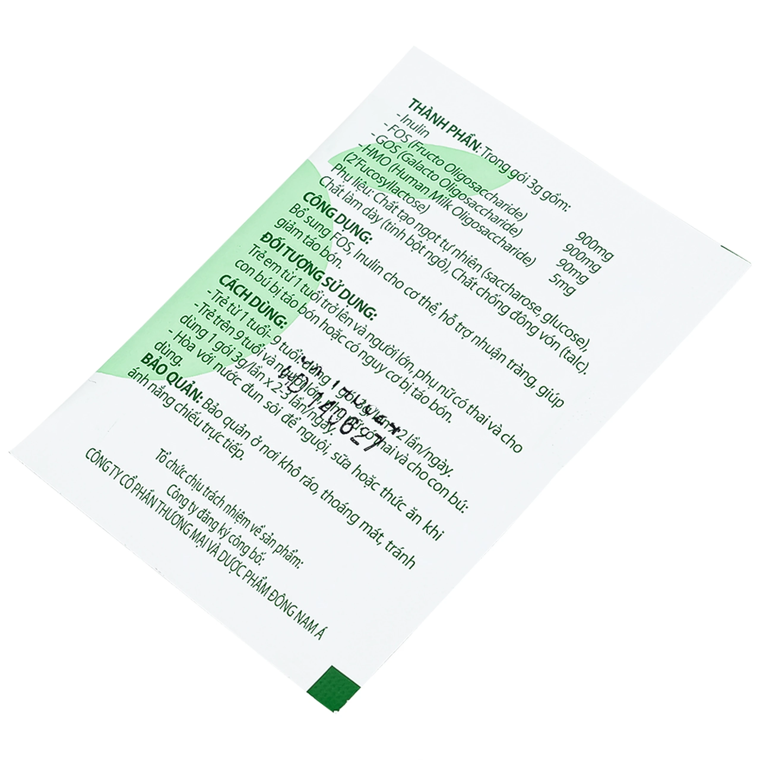 Bột hòa tan giúp giảm táo bón Infogoss IAP (30 gói)