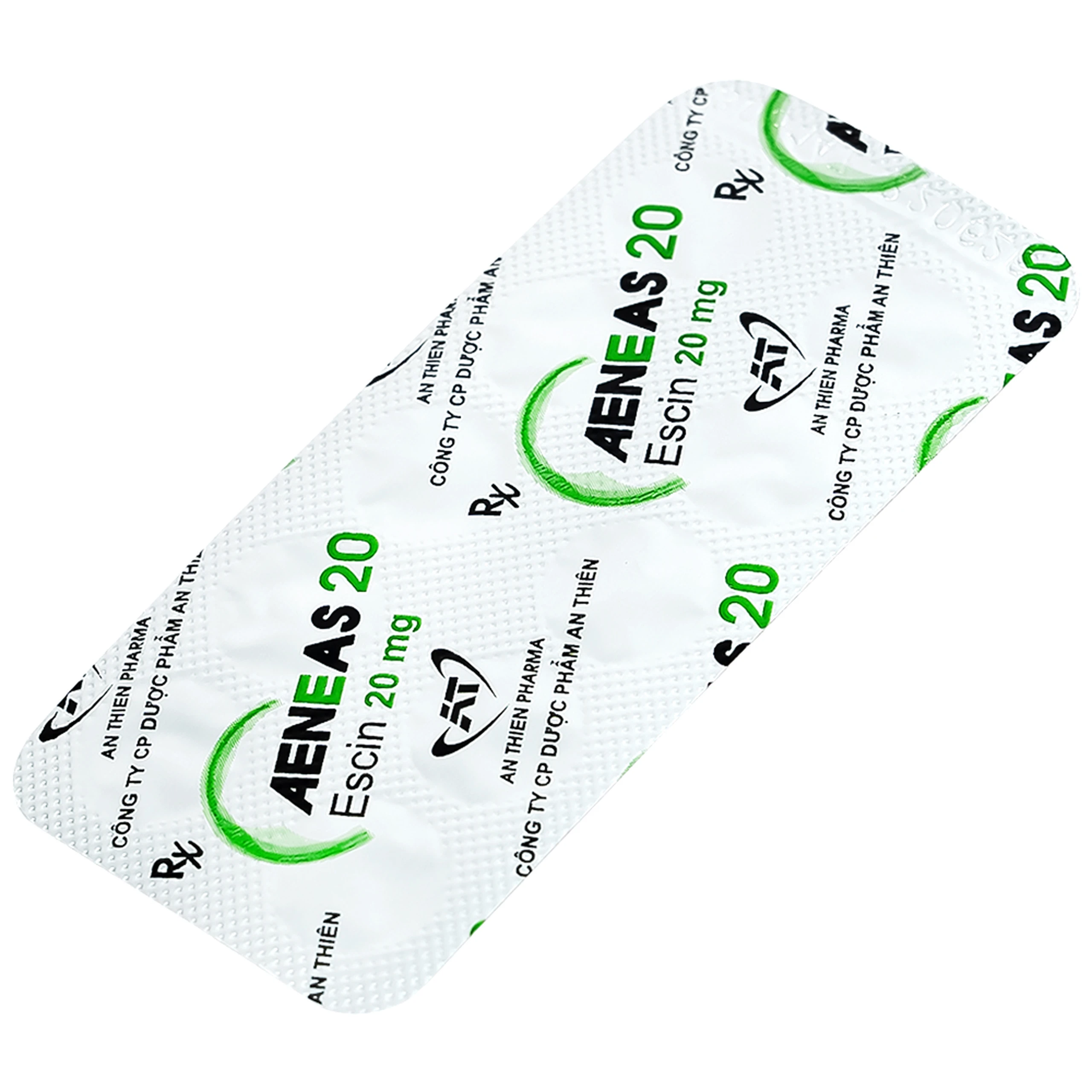Thuốc Aeneas 20 An Thiên điều trị phù não, phòng và điều trị tụ máu (3 vỉ x 10 viên)