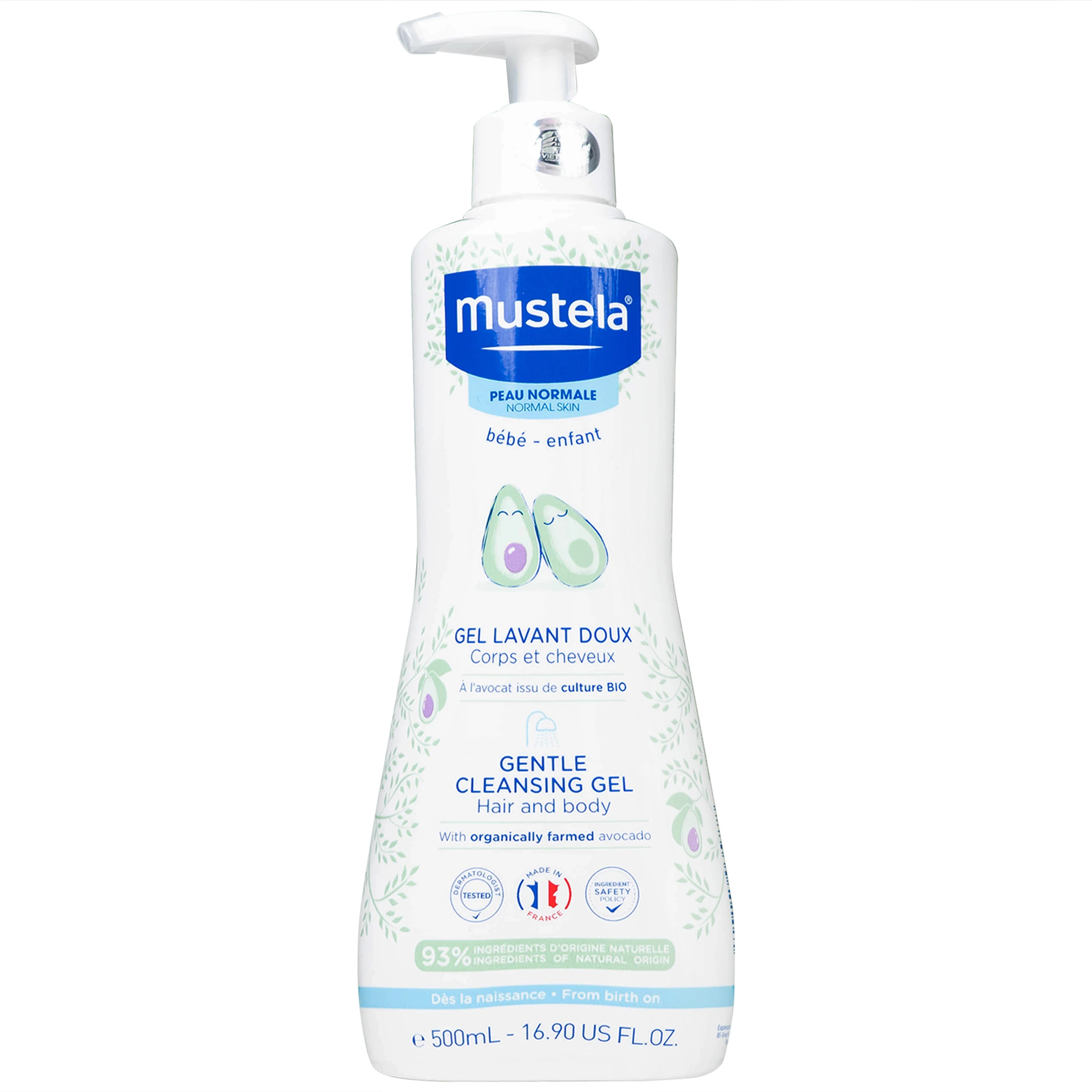 Gel tắm gội trẻ em Mustela Gentle Cleansing Gel Lavant Doux 500ml