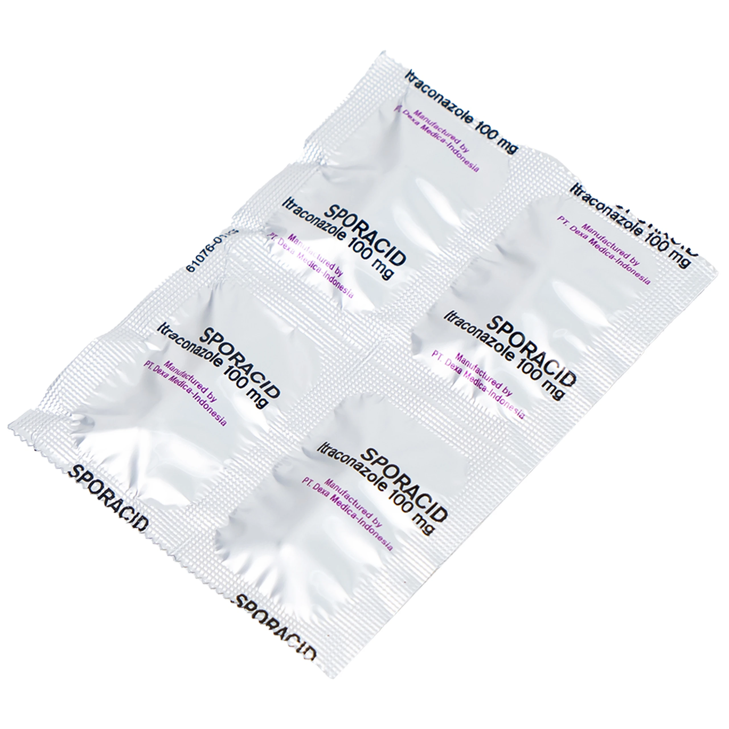 Thuốc Sporacid Itraconazole 100mg Dexa điều trị nấm candida âm hộ, âm đạo (3 vỉ x 4 viên)