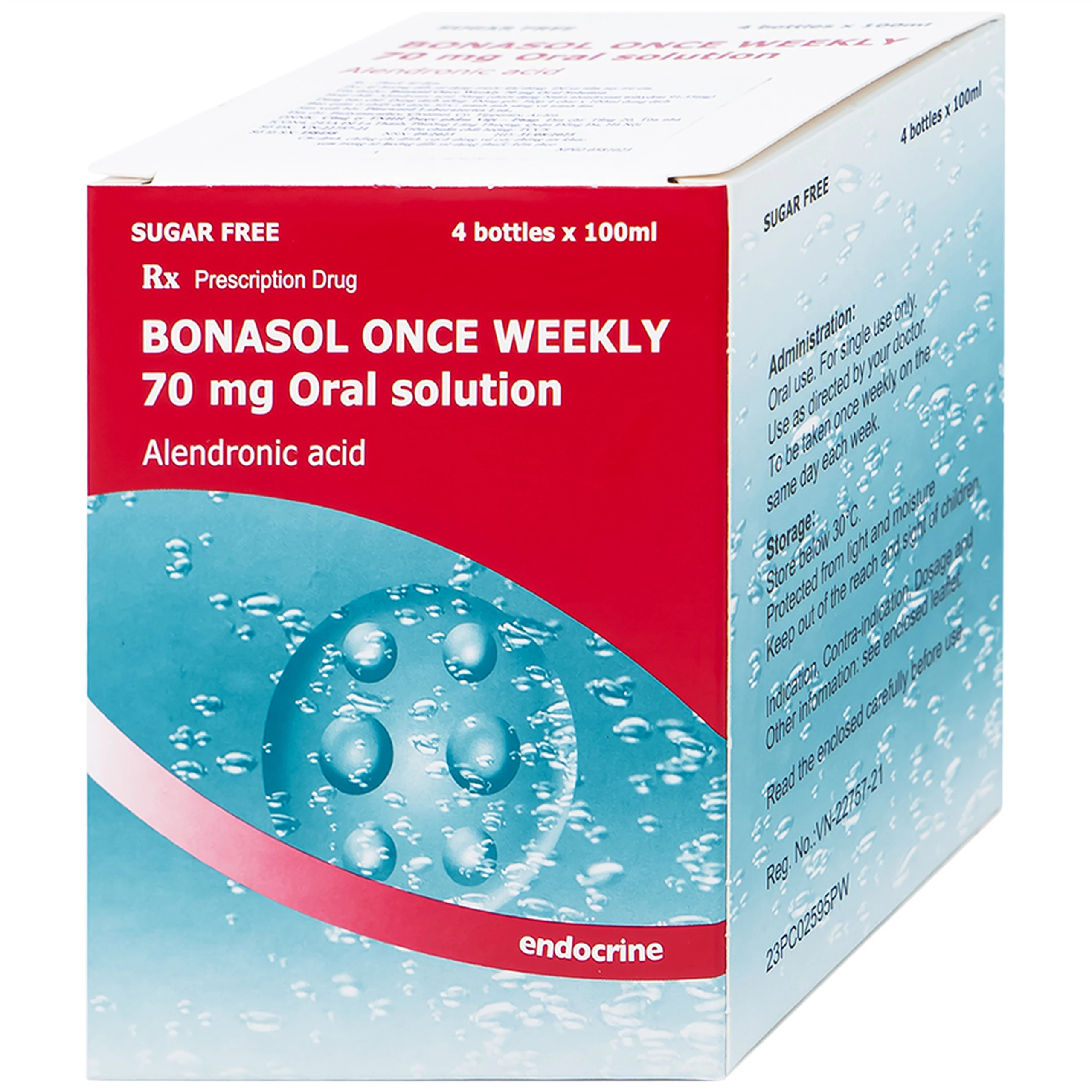 Dung dịch uống Bonasol Once Weekly 70mg Oral Solution Pinewood điều trị loãng xương (4 chai x 100 ml)