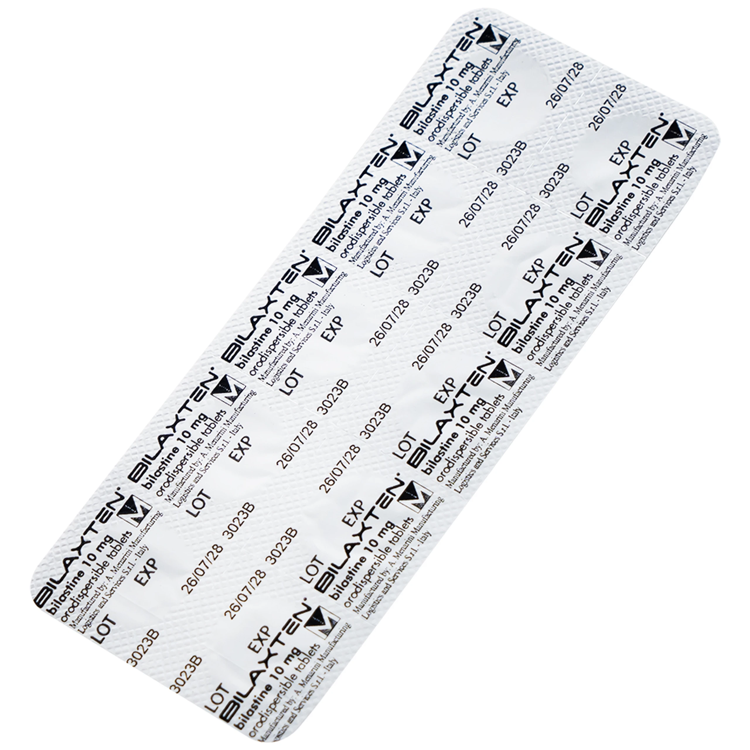 Thuốc Bilaxten 10mg Menarini điều trị viêm mũi dị ứng, mày đay (1 vỉ x 10 viên)