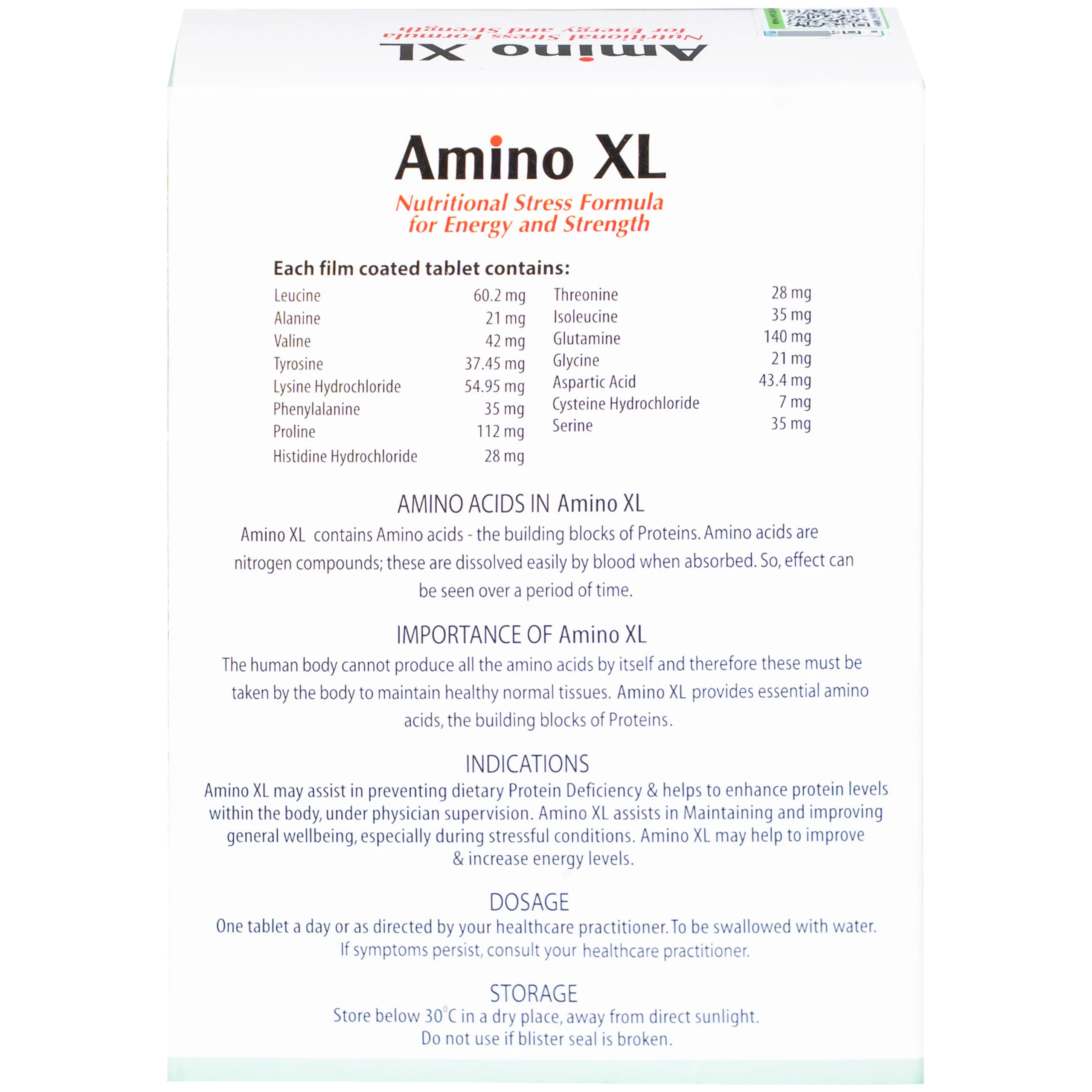 Thuốc Amino XL CMPS hỗ trợ ngăn ngừa thiếu hụt protein, duy trì và cải thiện sức khỏe (3 vỉ x 10 viên)