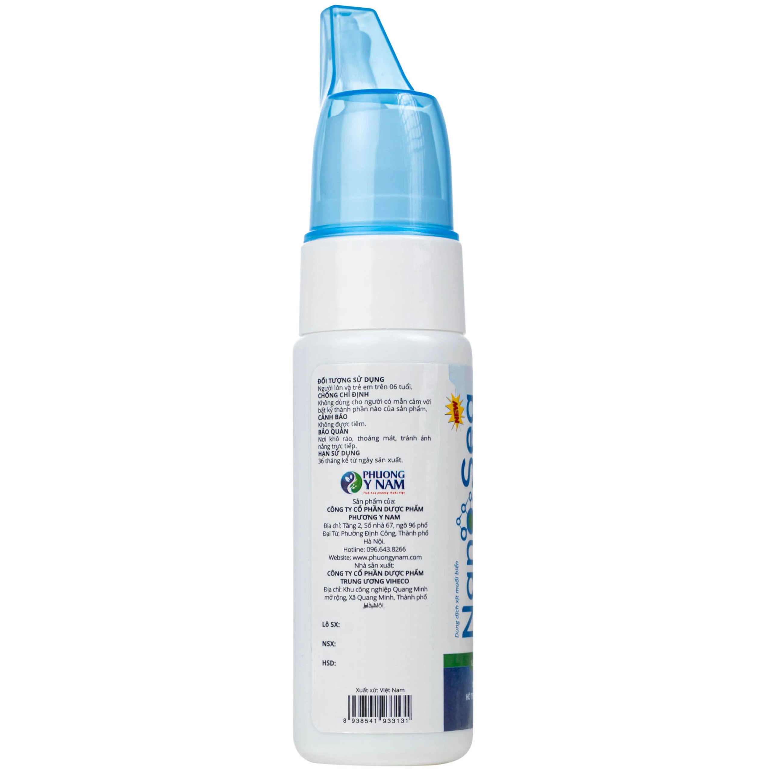 Xịt mũi muối biển Nano Sea Plus người lớn 75ml giúp làm sạch, thông mũi họng