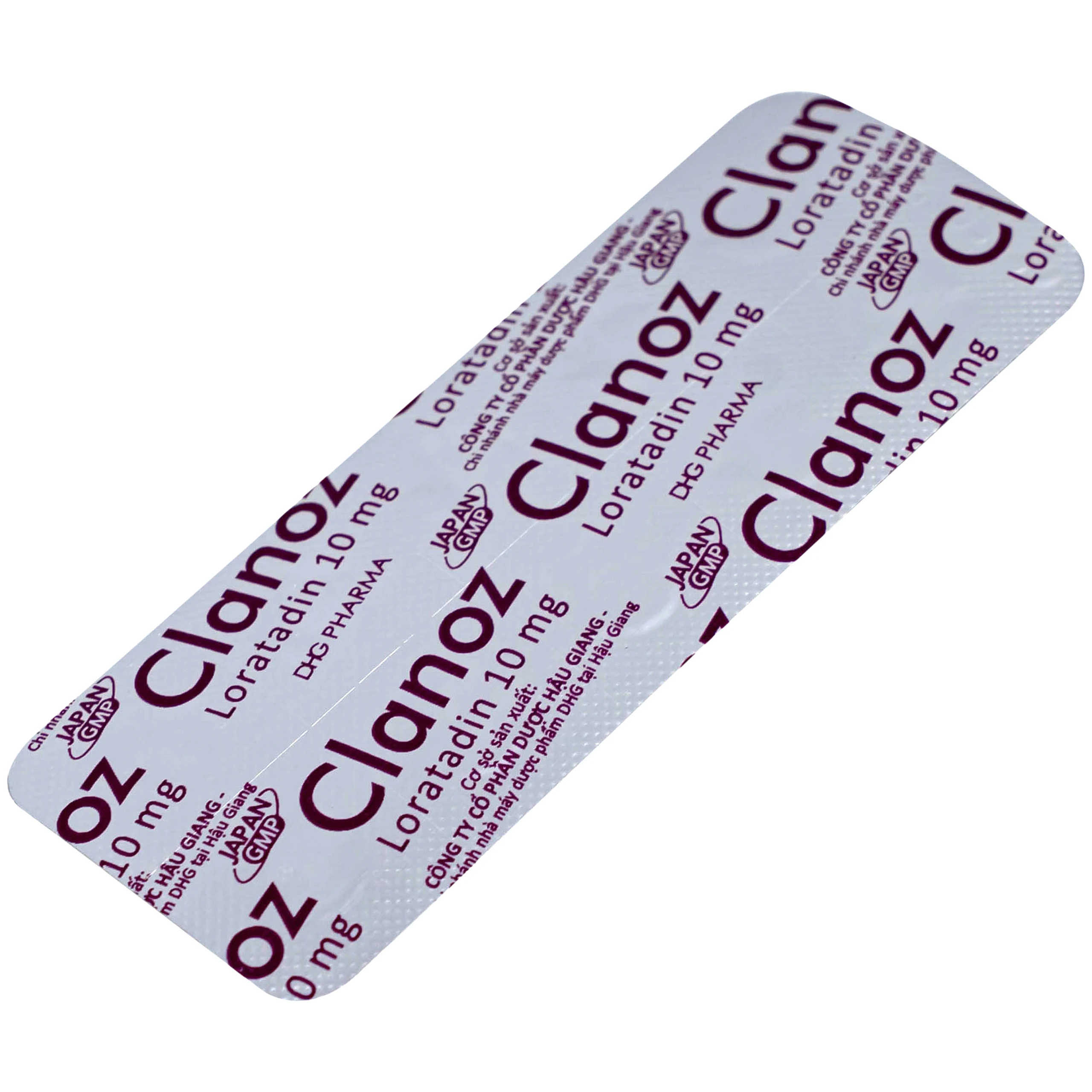 Thuốc Clanoz 10MG Dhg Pharma điều trị viêm mũi dị ứng, mè đay (10 vỉ x 10 viên)