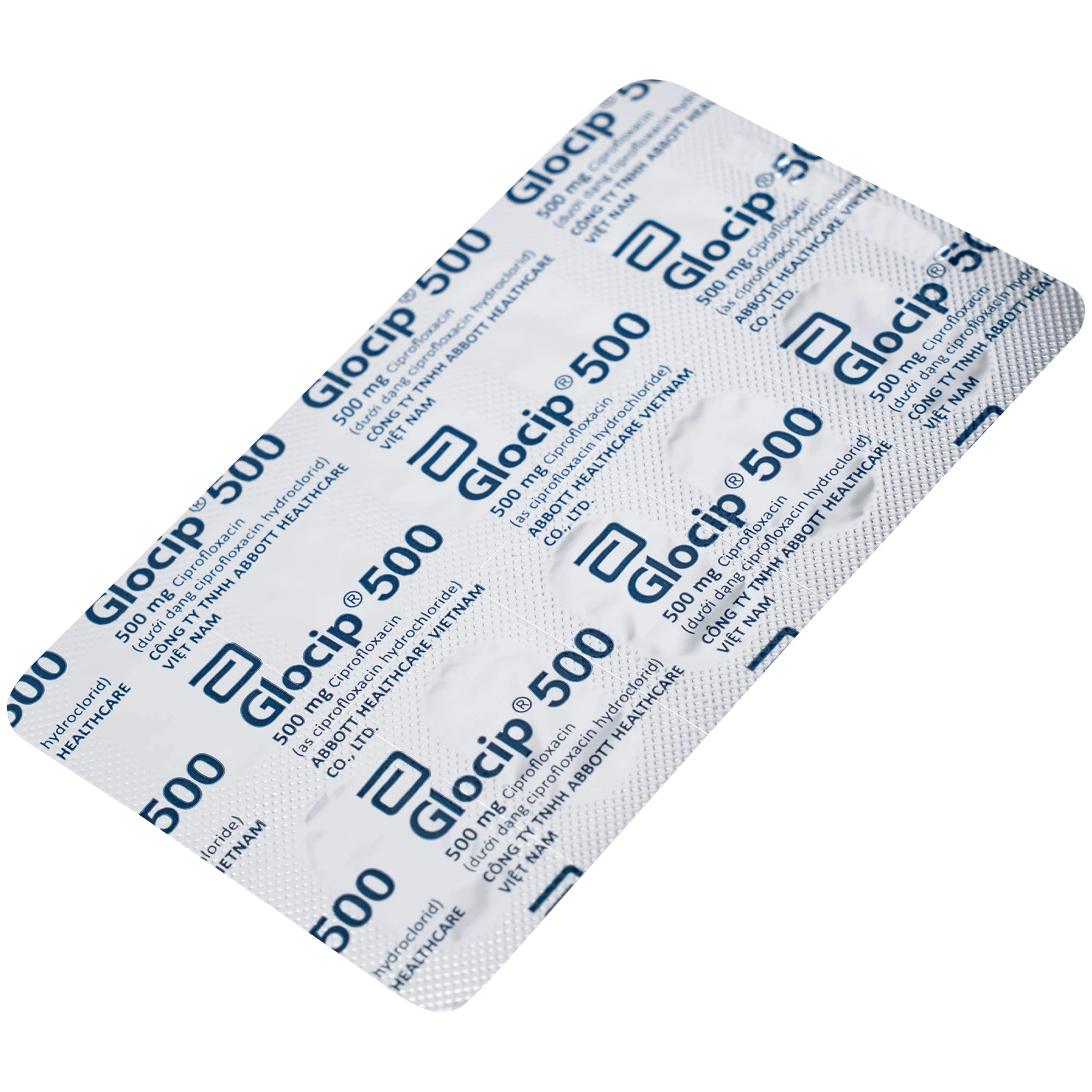 Thuốc Glocip 500 Glomed điều trị nhiễm khuẩn (3 vỉ x 10 viên)