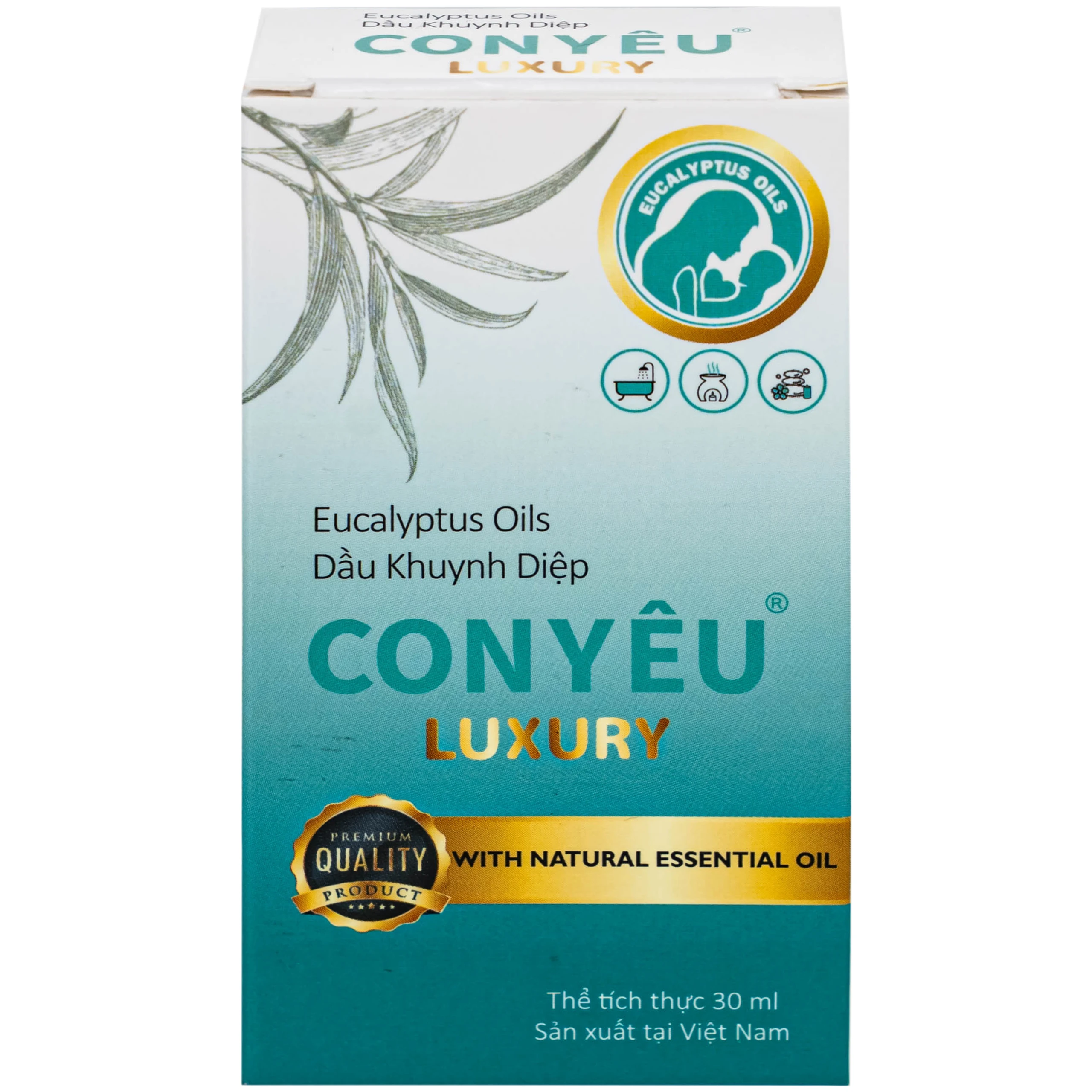 Dầu khuynh diệp Con Yêu Luxury giúp giữ ấm, làm dịu vết cắn côn trùng (30ml)