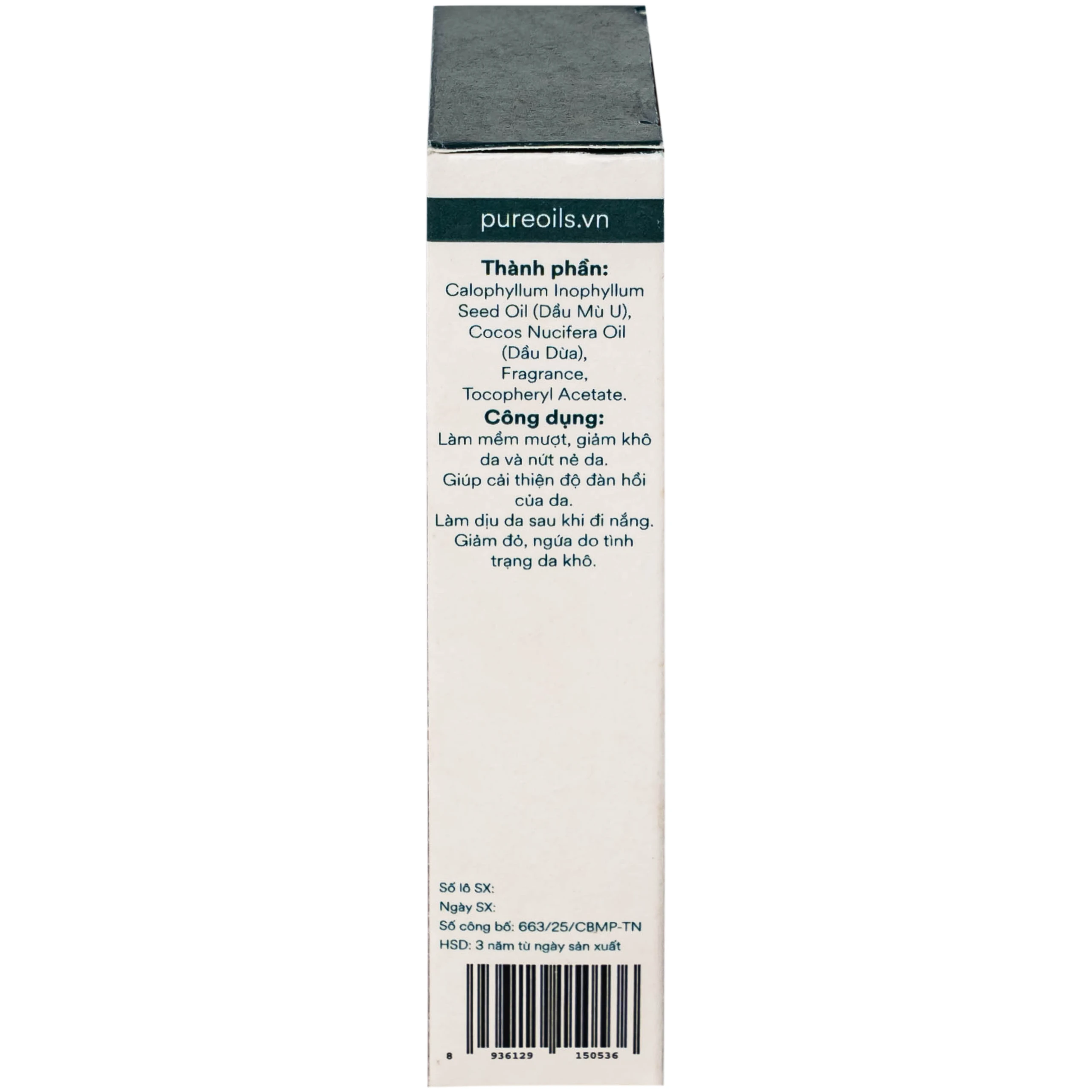 Dầu Mù U M.U.U làm mềm mượt và giảm khô da, cải thiện độ đàn hồi da (10ml)