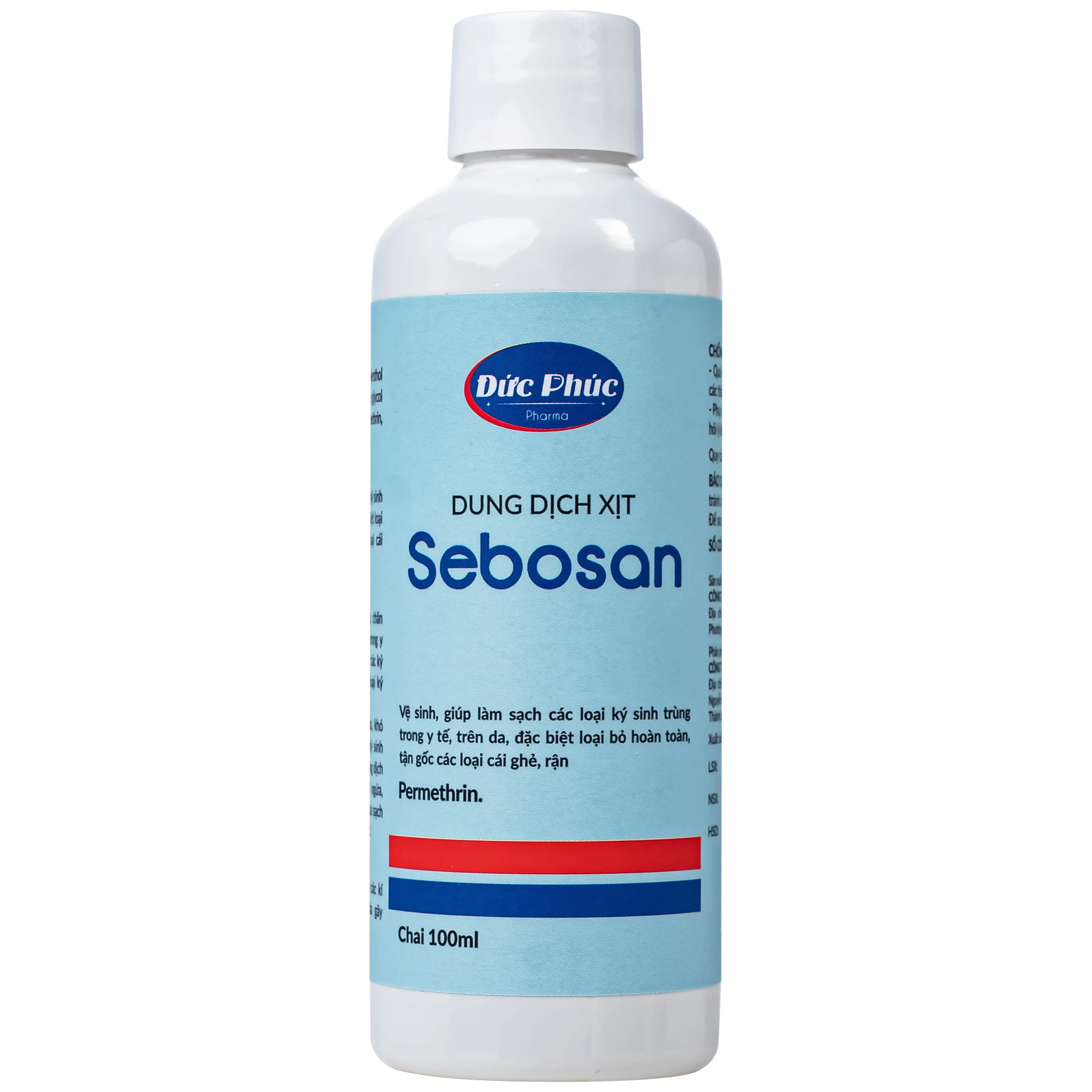 Xịt ngoài da làm sạch ký sinh trùng 100ml Sebosan Đức Phúc 