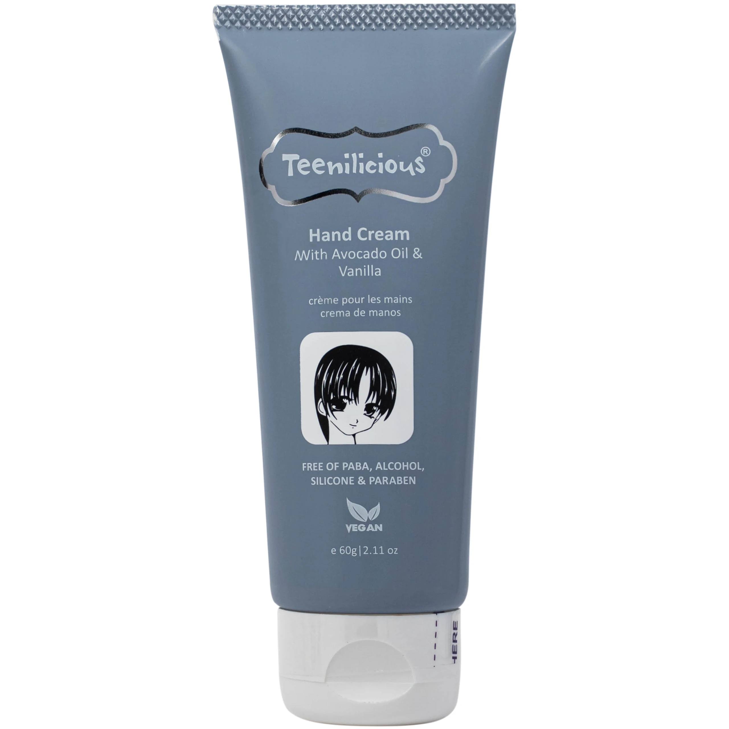 Kem dưỡng da tay hương bơ và hạt vani Teenilicious hộp 60g