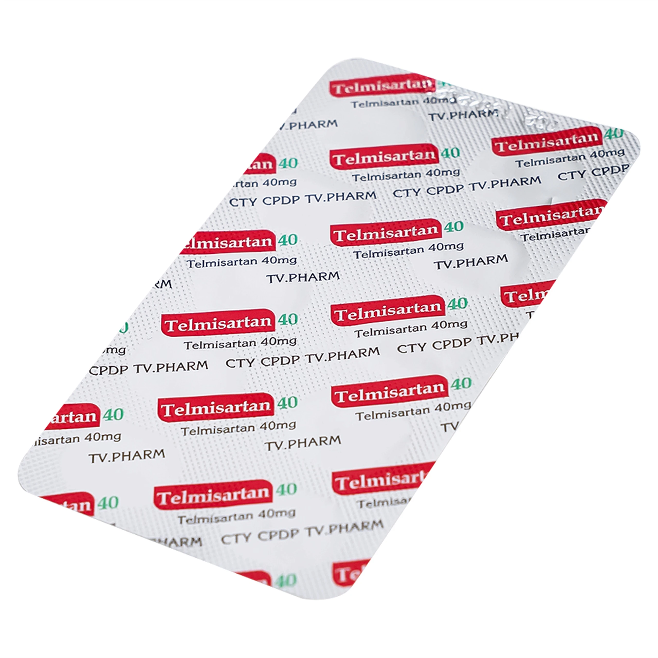 Thuốc Telmisartan 40 TV.Pharm điều trị tăng huyết áp (3 vỉ x 10 viên)