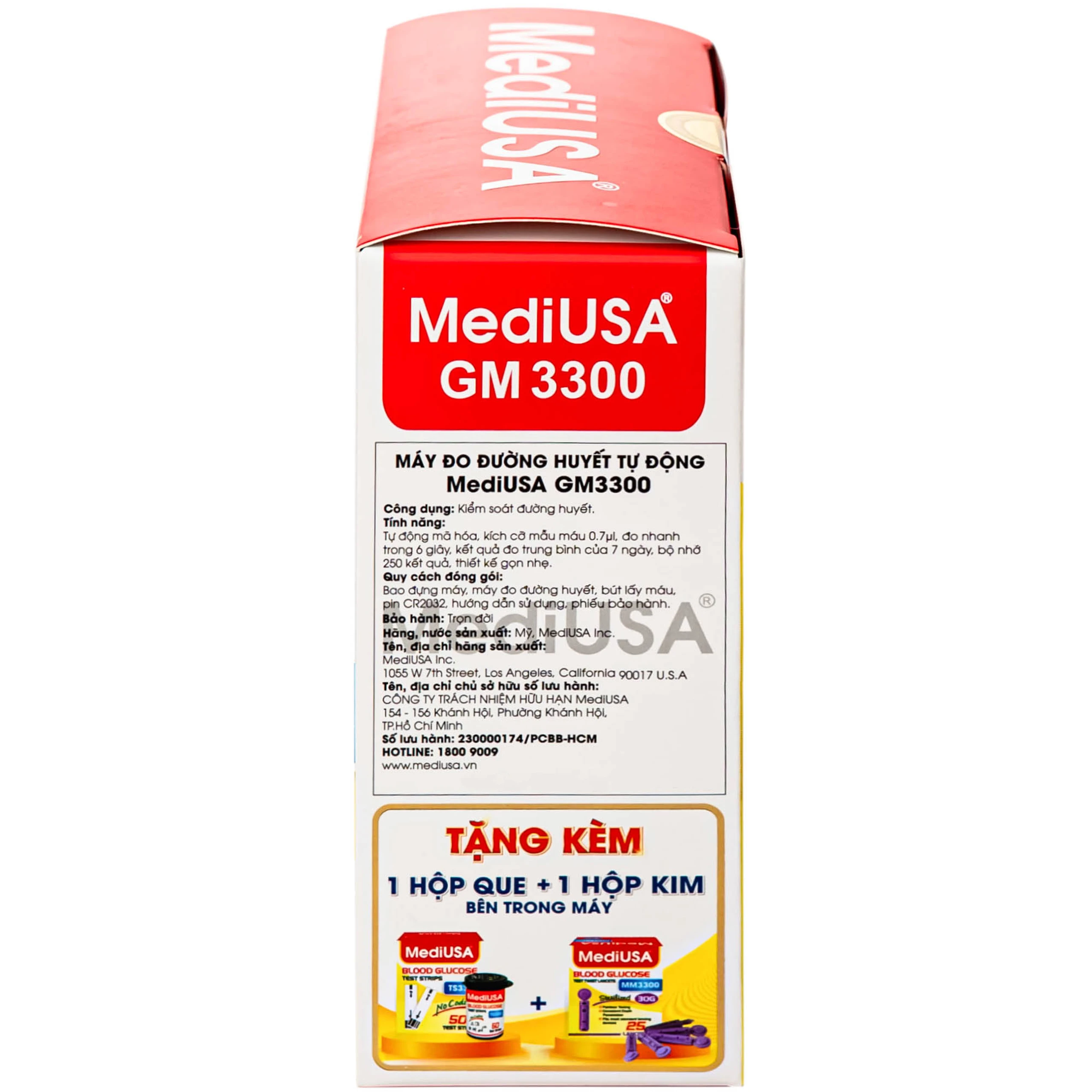Máy đo đường huyết MediUsa GM3300 hỗ trợ theo dõi, kiểm soát lượng đường trong máu