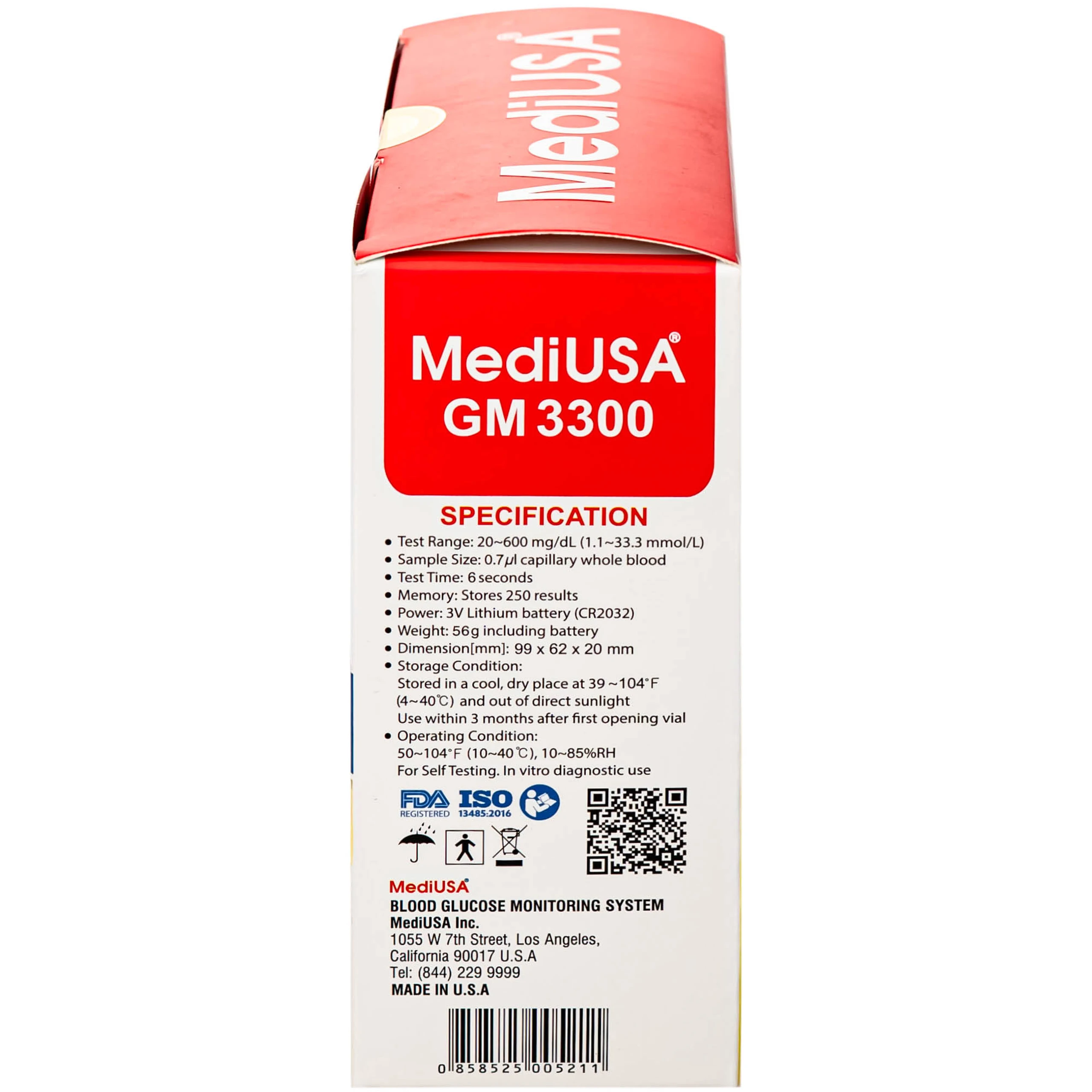 Máy đo đường huyết MediUsa GM3300 hỗ trợ theo dõi, kiểm soát lượng đường trong máu