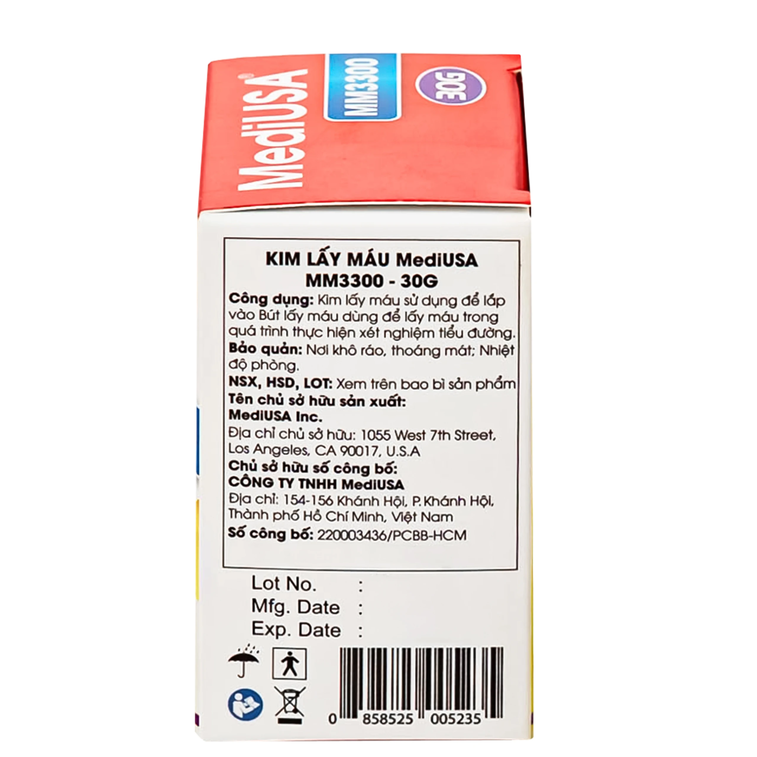 Máy đo đường huyết MediUsa GM3300 hỗ trợ theo dõi, kiểm soát lượng đường trong máu