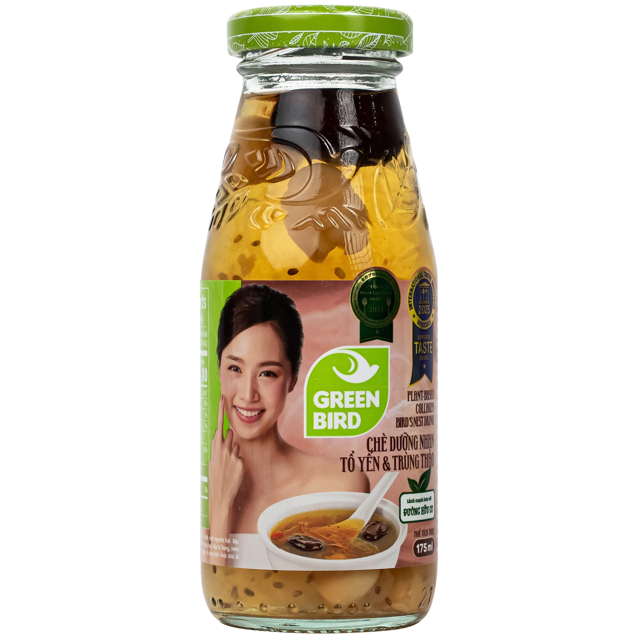 Chè Dưỡng Nhan Tổ Yến Và Trùng Thảo Greenbird (6 chai x 175ml)