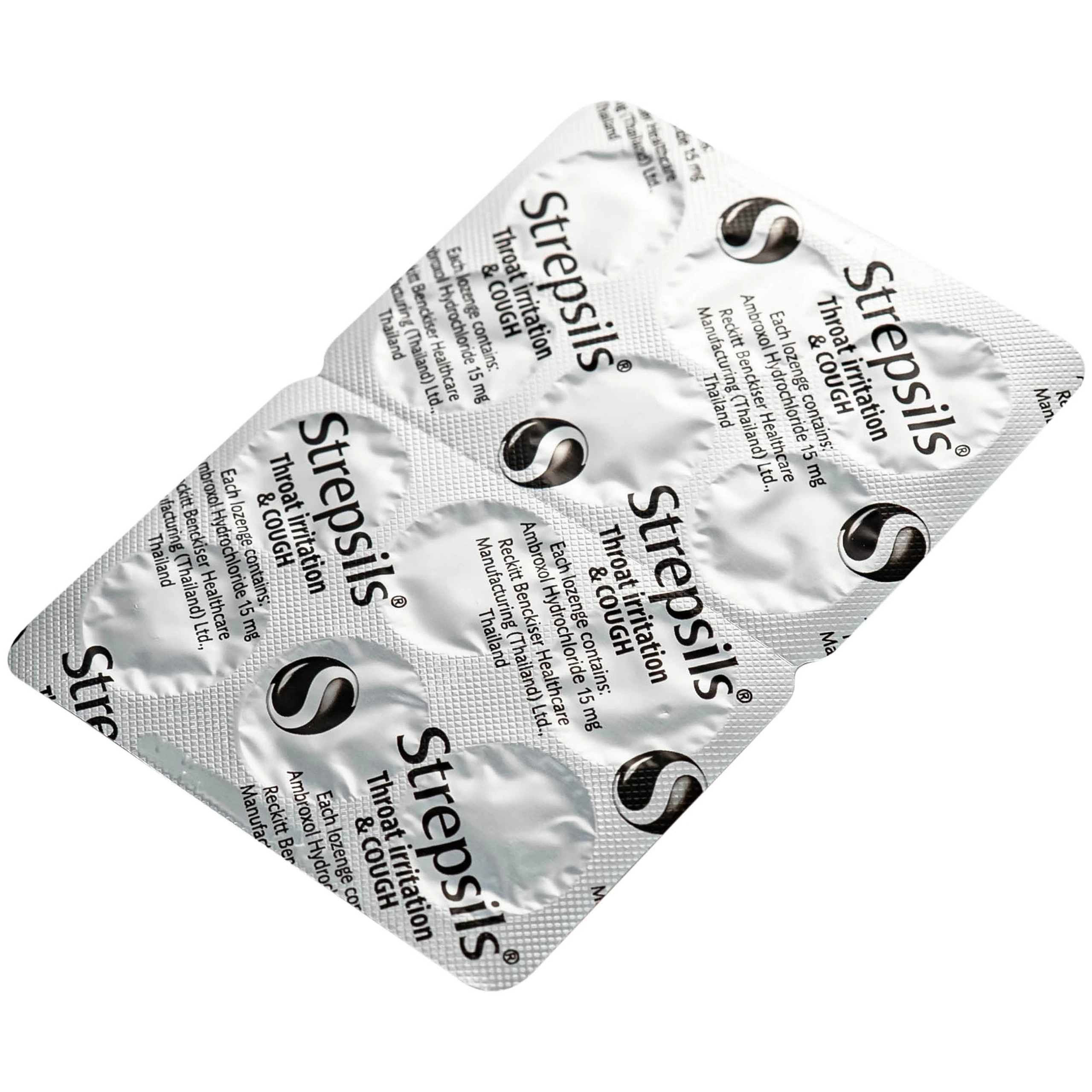 Viên ngậm Strepsils Throat Irritation & Cough Reckitt Benckiser giúp làm sạch đường thở và kiểm soát ho (2 vỉ x 12 viên)