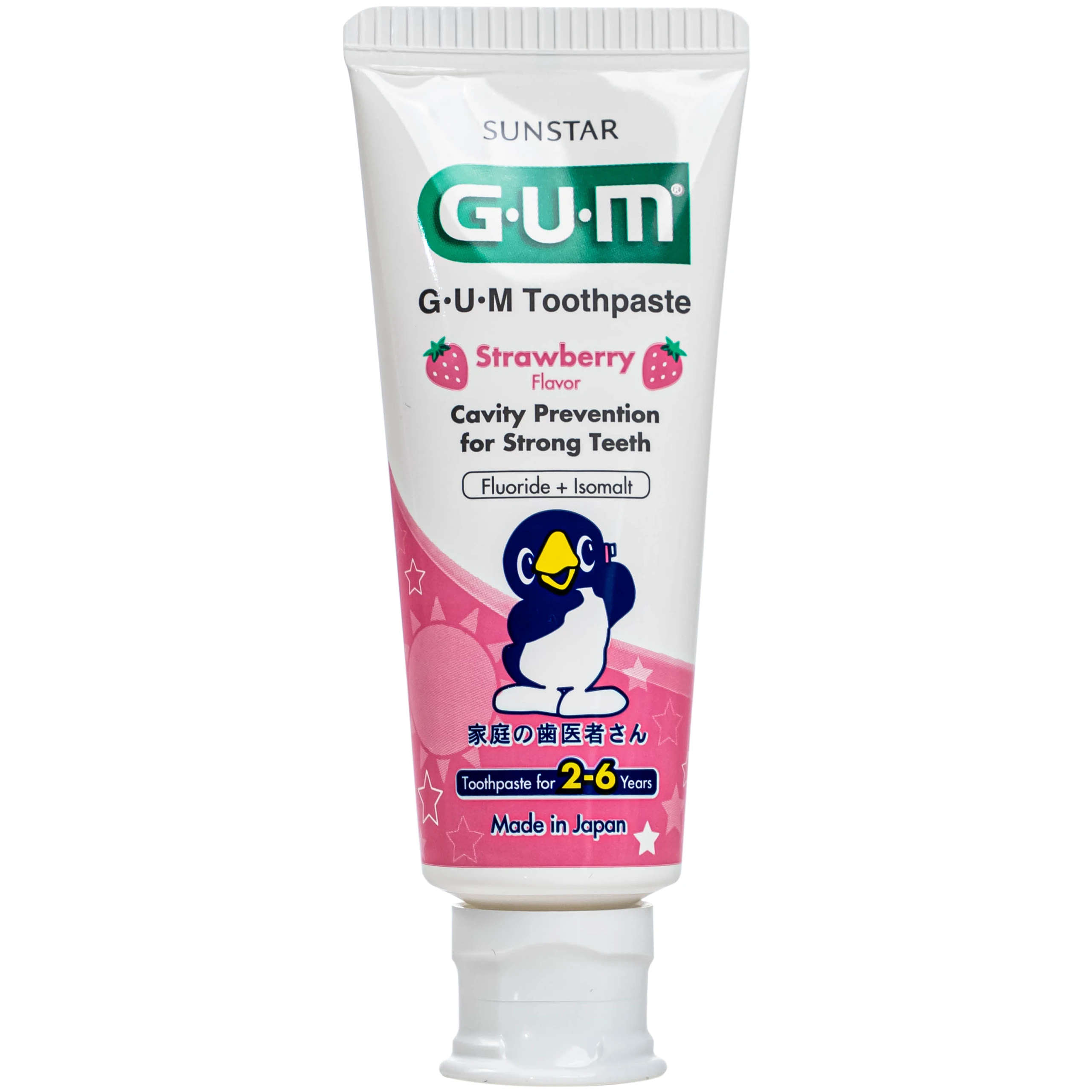 Kem đánh răng Sunstar Gum cho bé 2-6 tuổi, hương dâu 70g