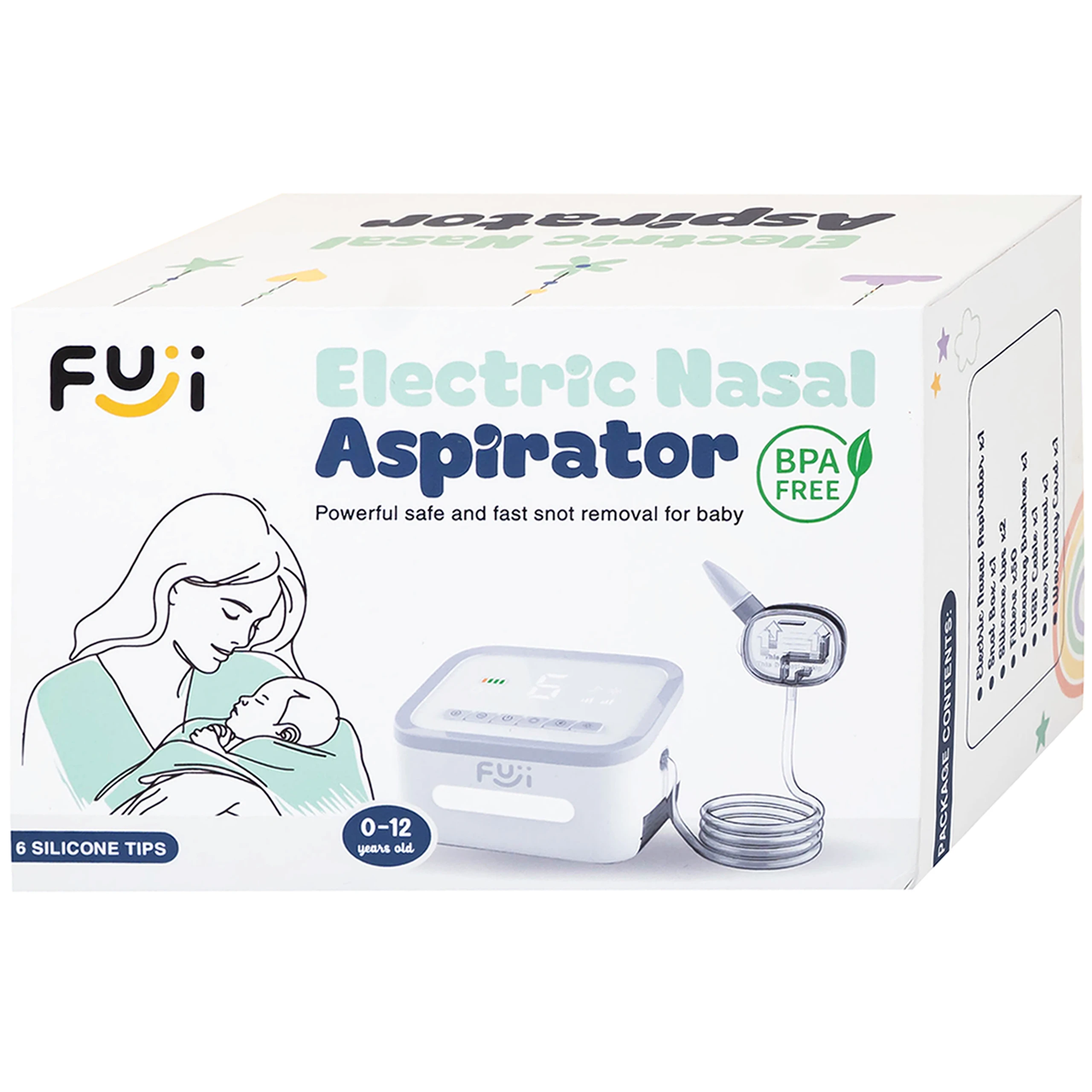 Máy hút mũi cho bé Fuji T50 hỗ trợ vệ sinh mũi cho bé từ 0 đến trên 3 tuổi