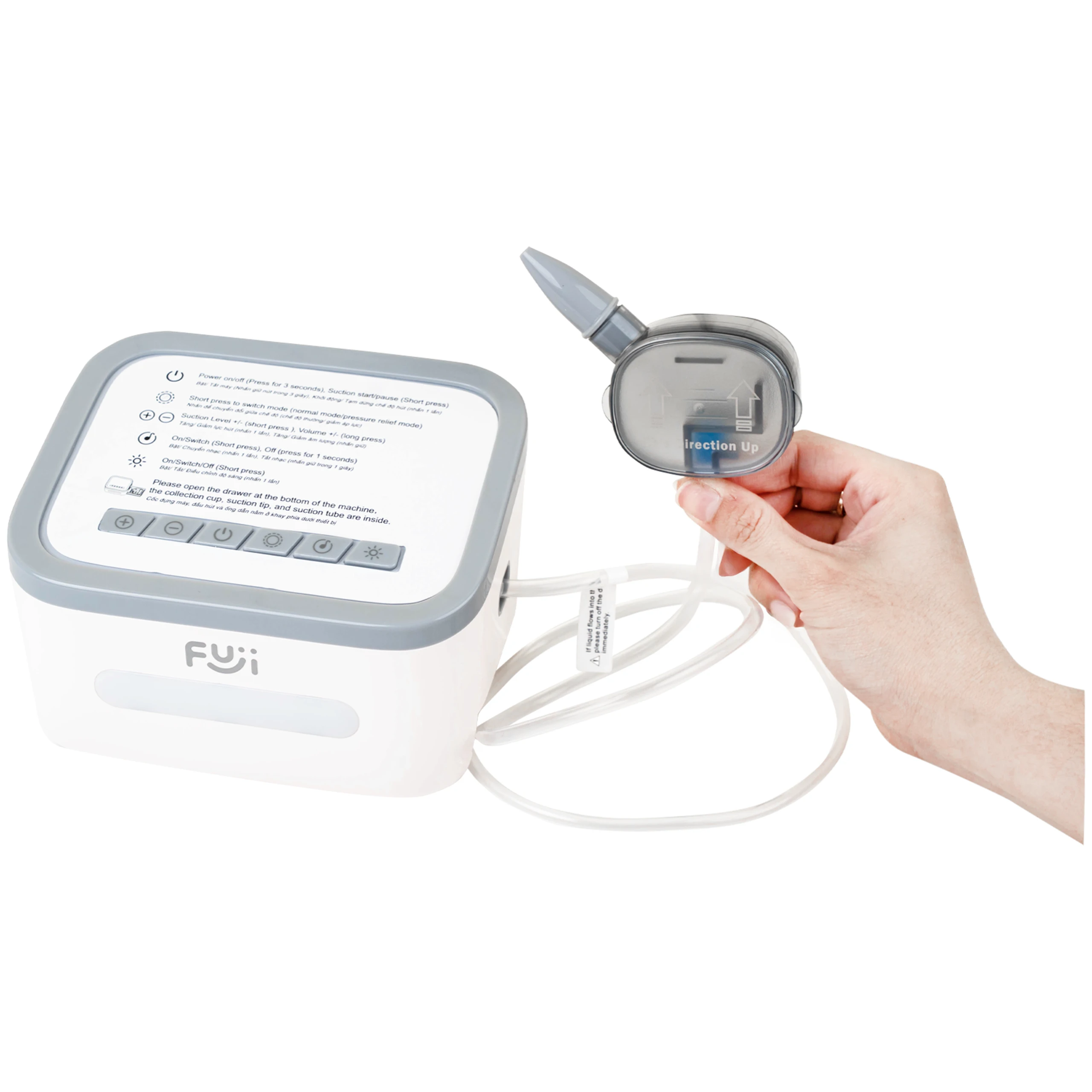 Máy hút mũi cho bé Fuji T50 hỗ trợ vệ sinh mũi cho bé từ 0 đến trên 3 tuổi