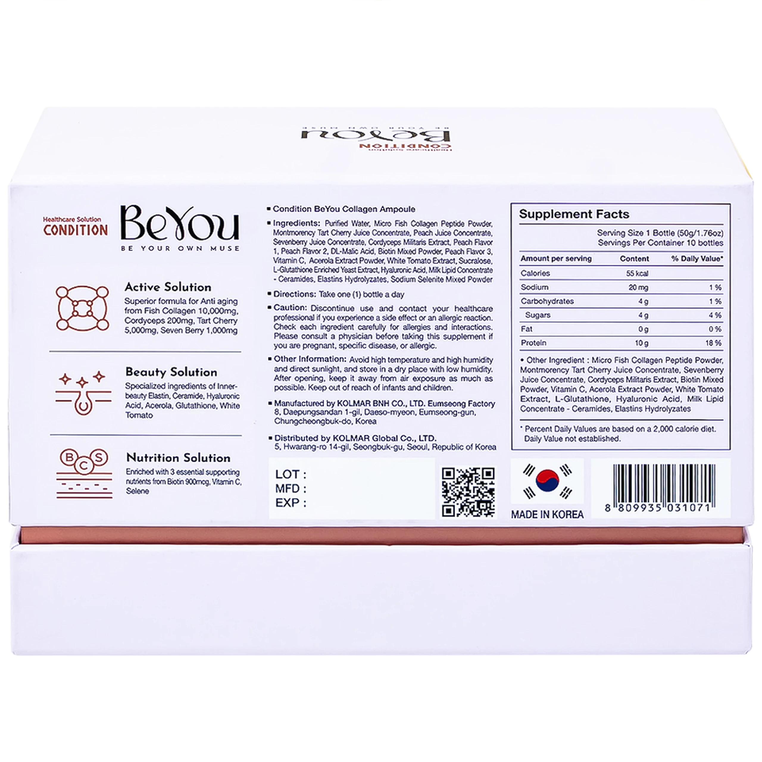 Thực phẩm bổ sung Collagen Condition Beyou Ampoule 10,000mg (10 chai)