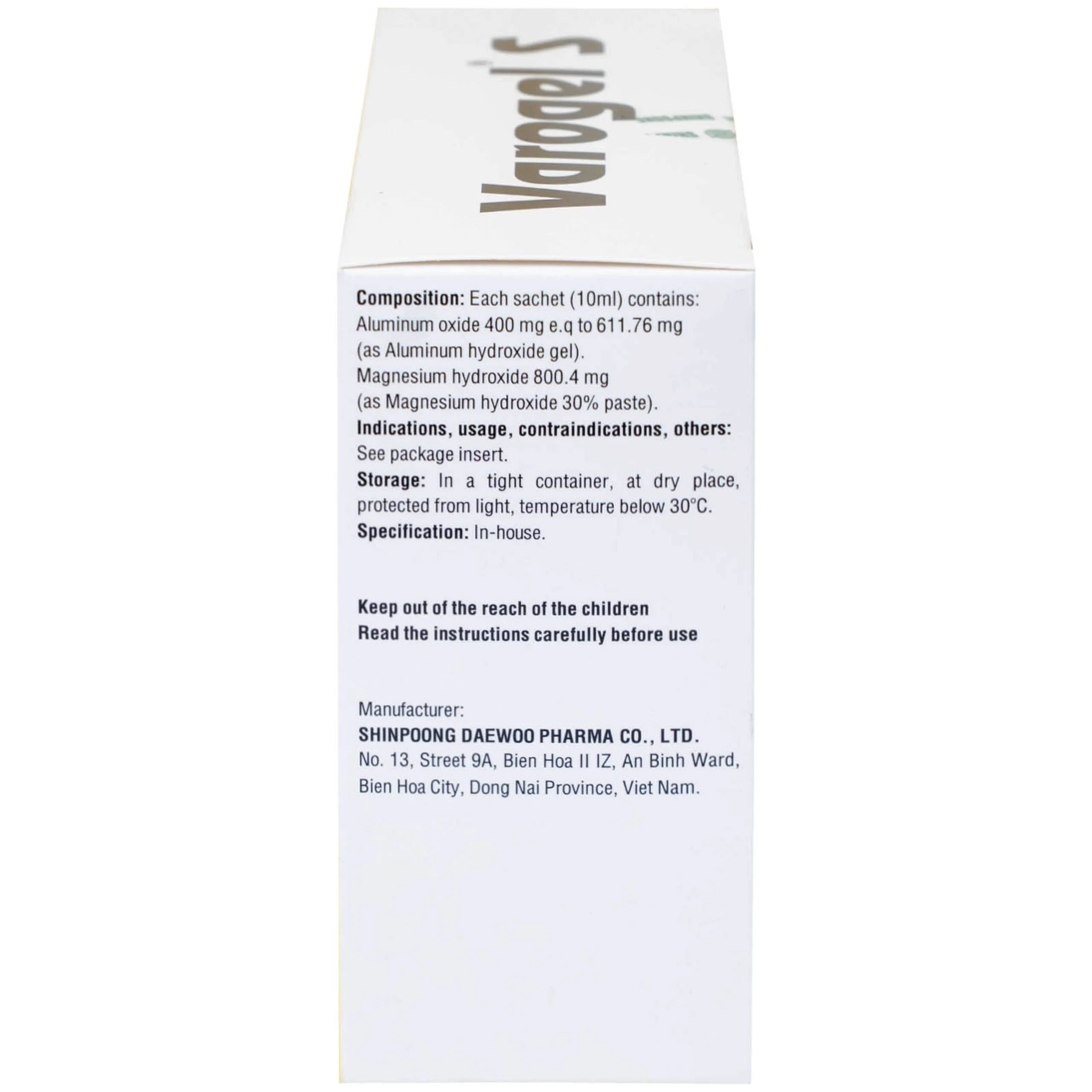Thuốc Varogel Shinpoong Daewoo điều trị viêm loét dạ dày (20 gói x 10ml)