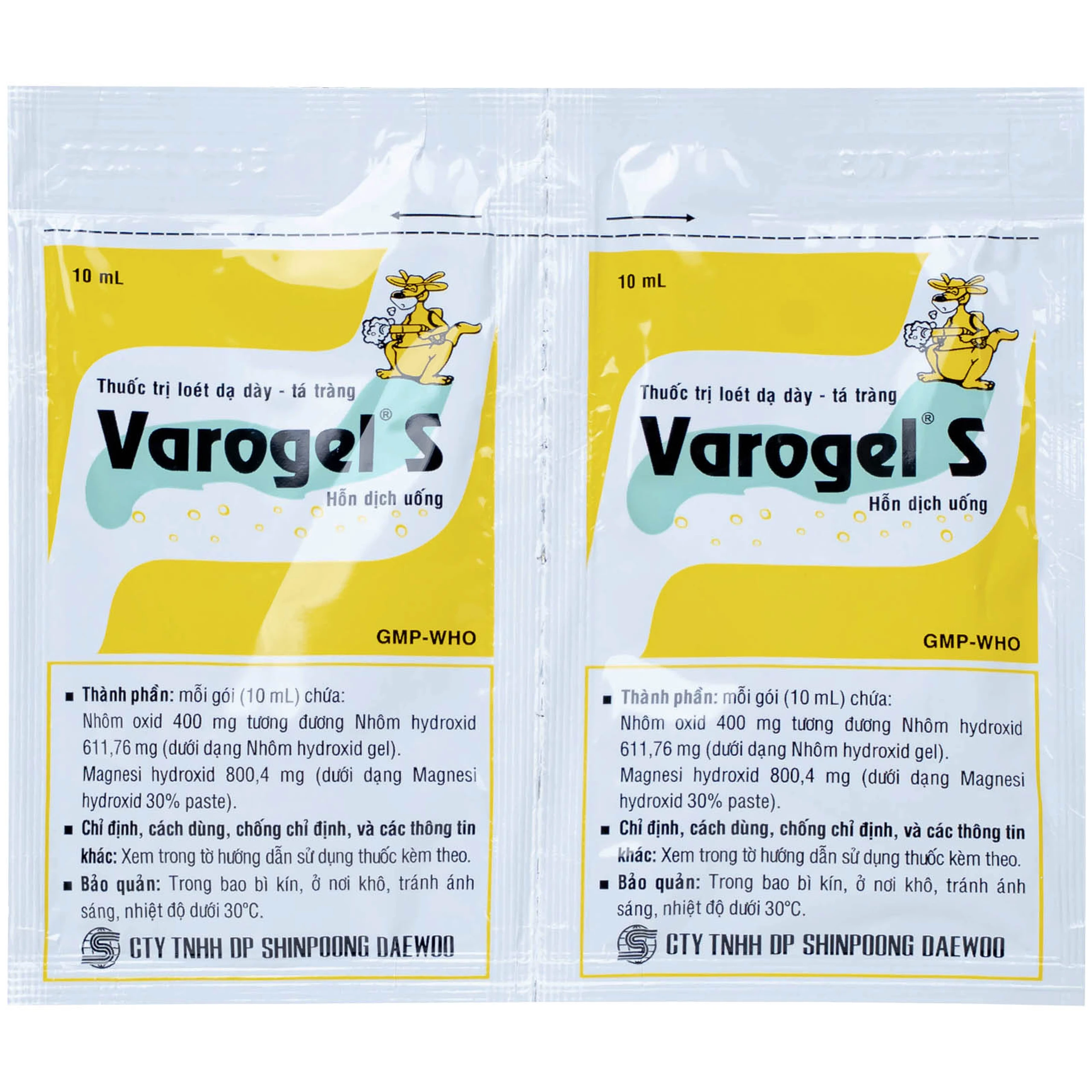 Thuốc Varogel Shinpoong Daewoo điều trị viêm loét dạ dày (20 gói x 10ml)