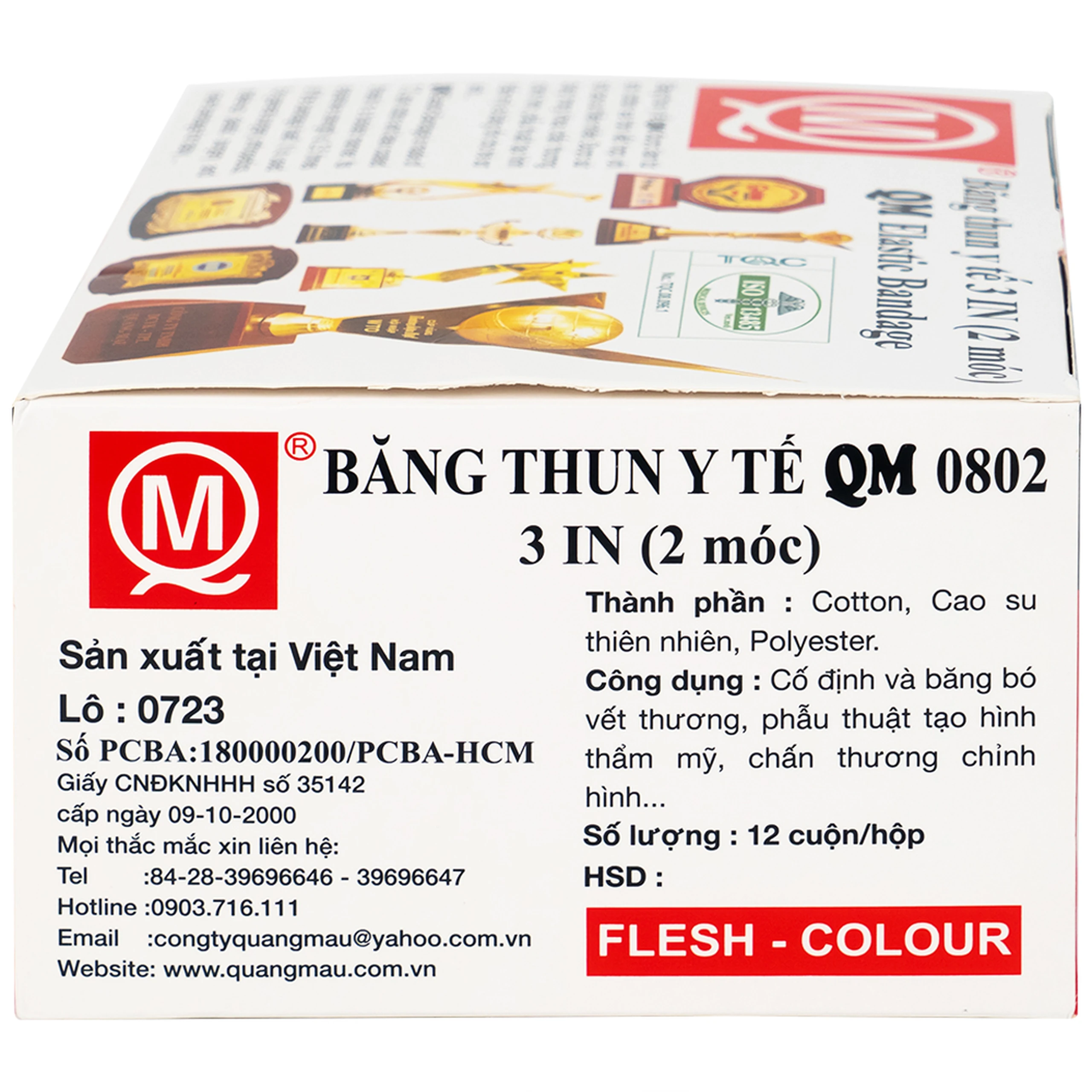 Băng thun 2 móc Quang Mậu (12 cuộn)