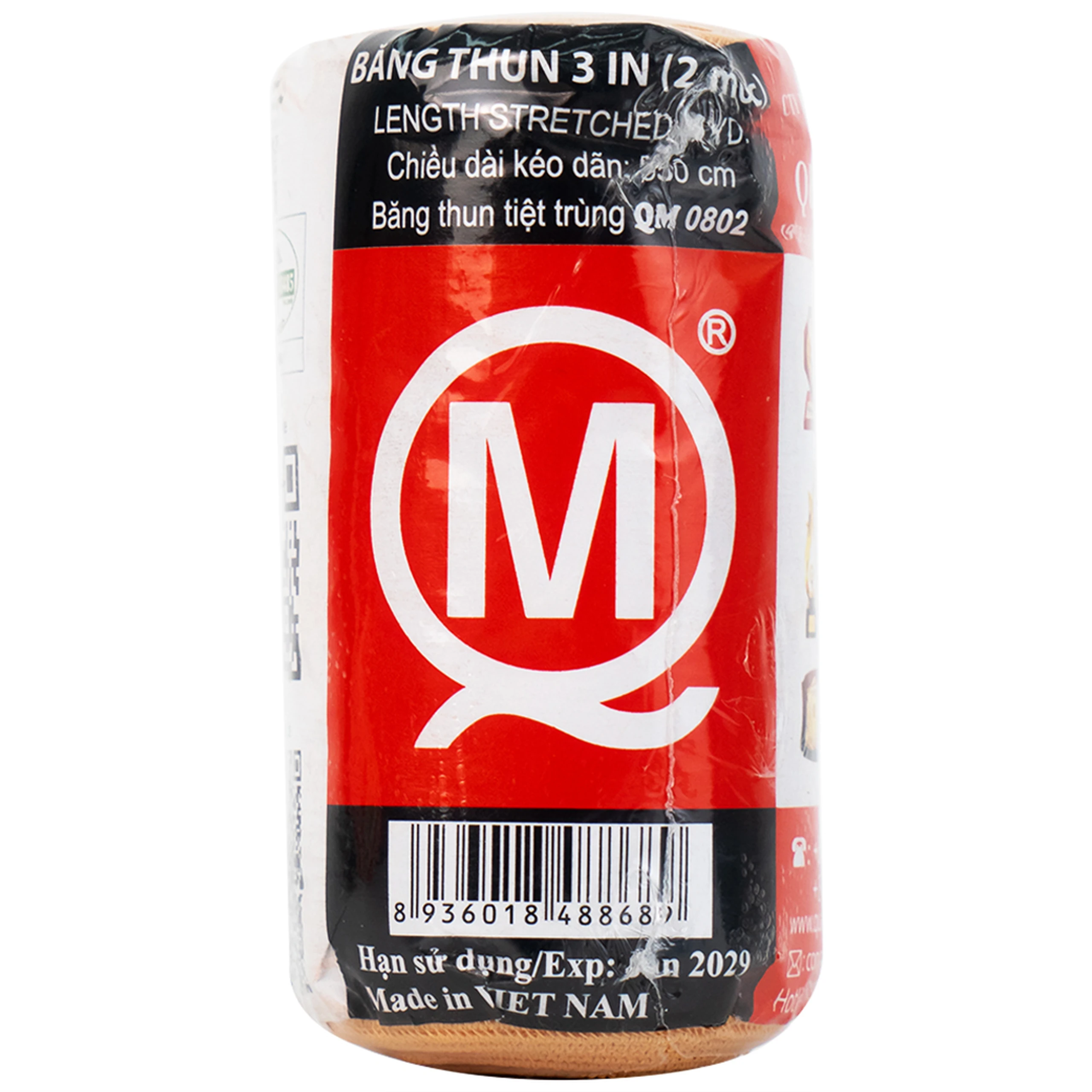 Băng thun 2 móc Quang Mậu (12 cuộn)