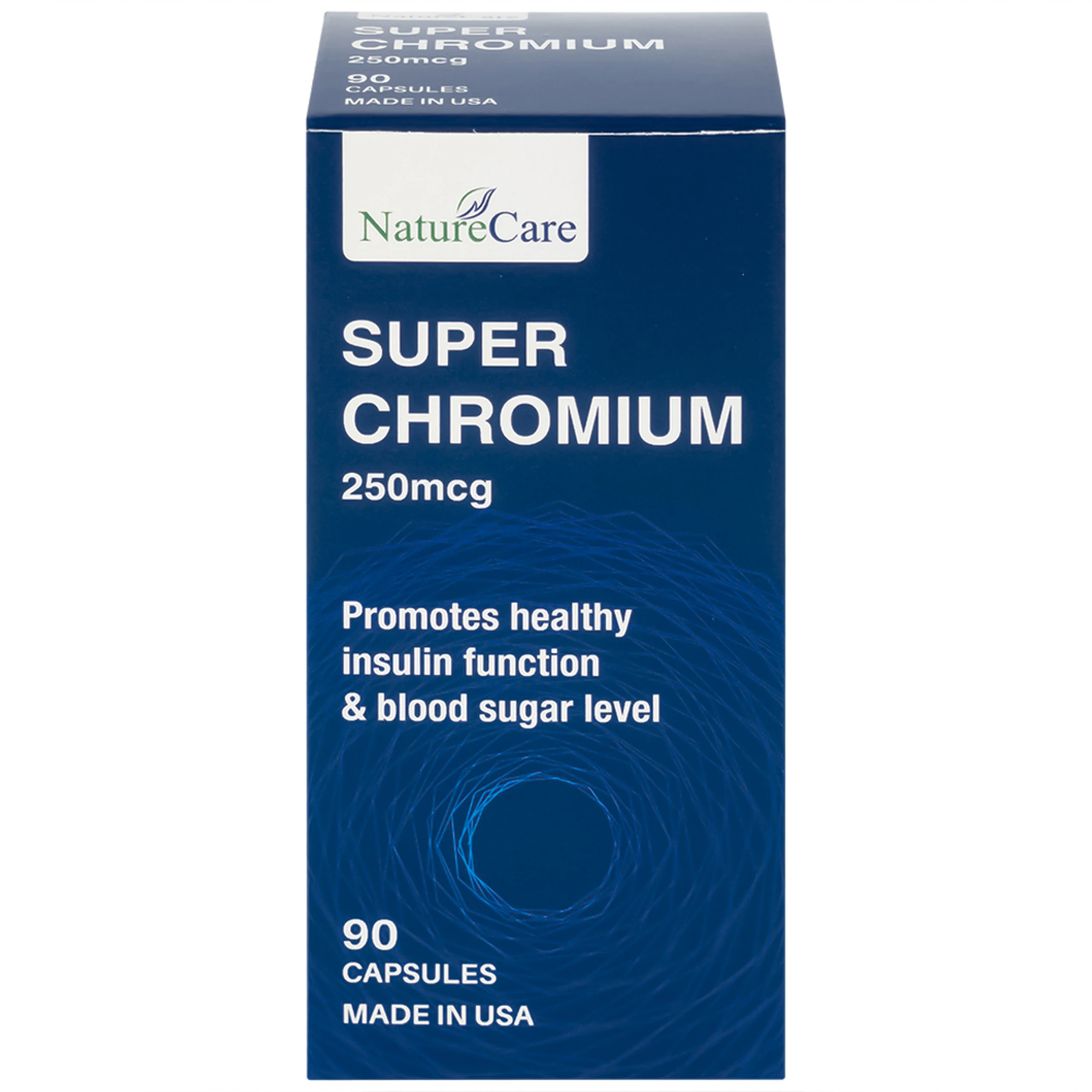 Viên uống giúp cân bằng đường huyết, giảm cholesterol Super Chromium 250mcg NatureCare (90 viên)