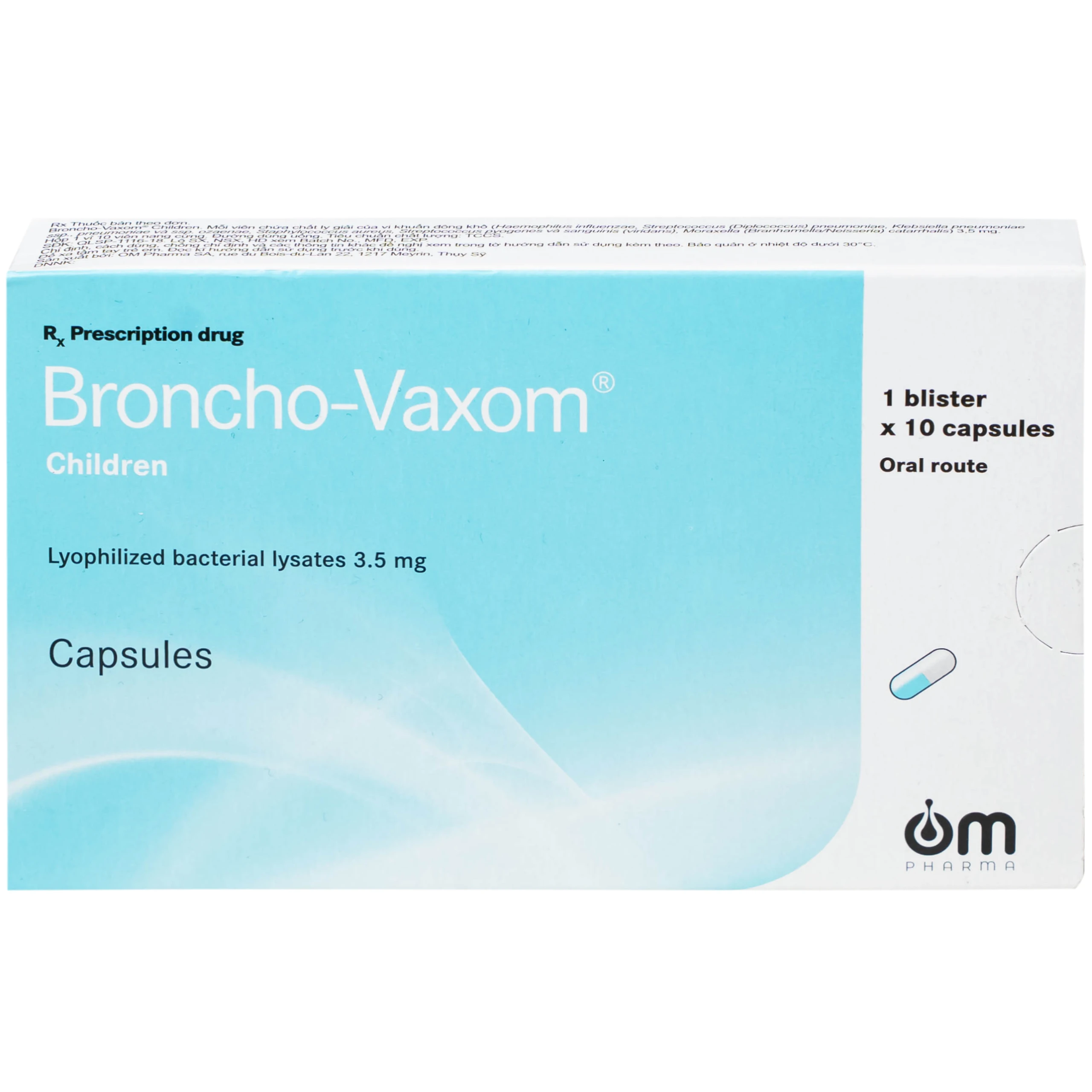 Thuốc Broncho-Vaxom điều trị nhiễm khuẩn đường hô hấp, tăng cường miễn dịch (10 viên)