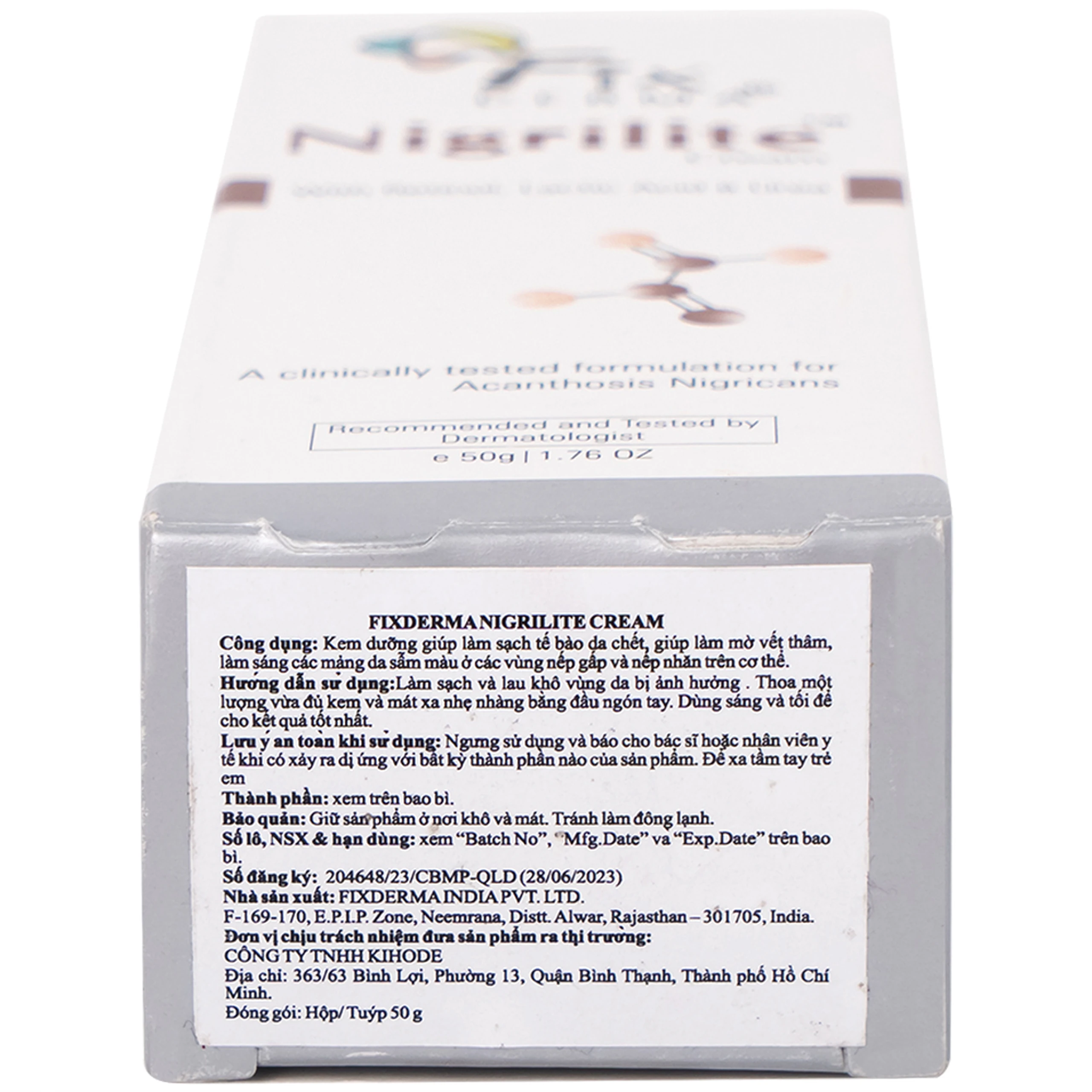 Kem bôi Fixderma Nigrilite làm mờ vết thâm cơ thể (50g)