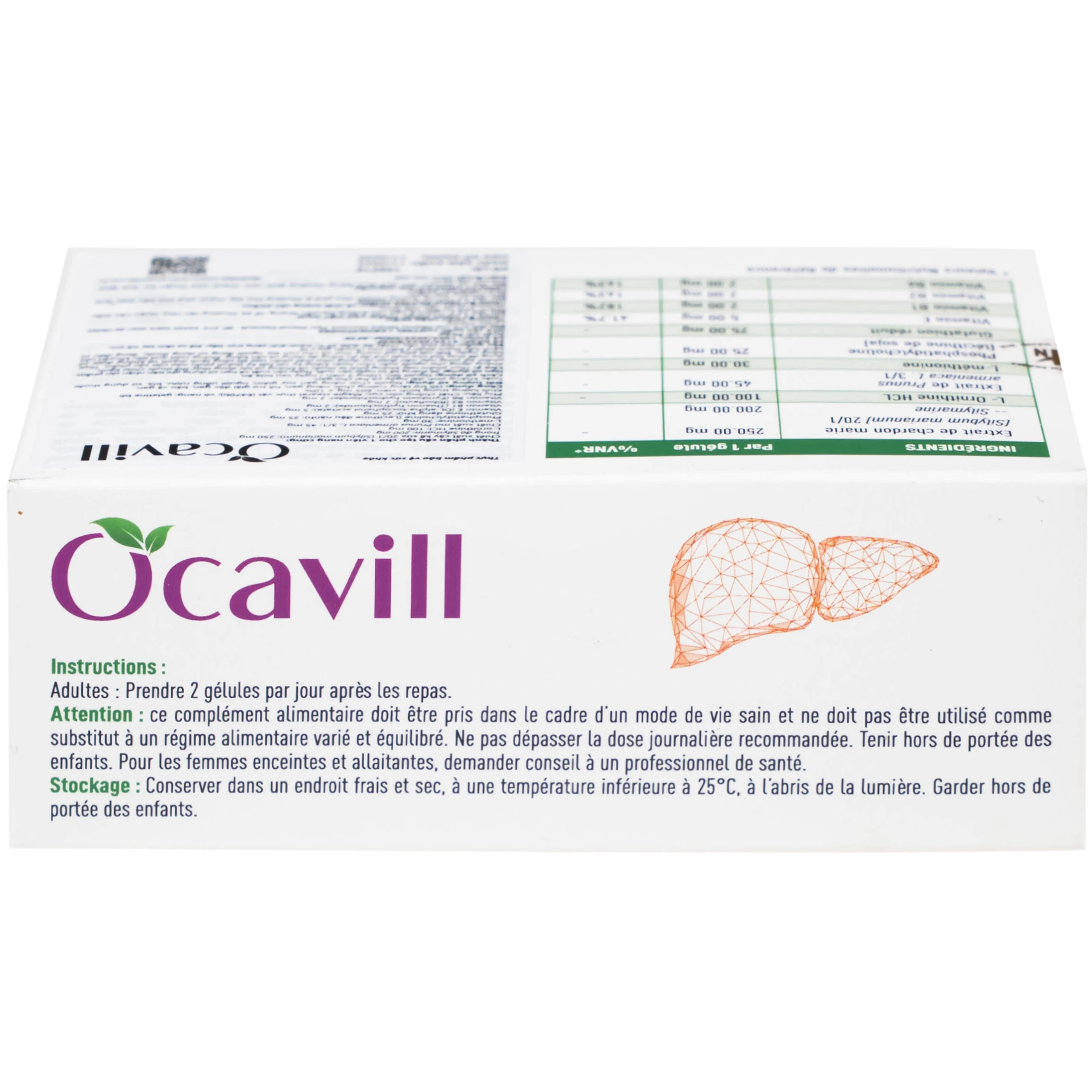 Viên uống hỗ trợ tăng cường chức năng gan, giải độc gan, bảo vệ gan Ocavill (4 vỉ x 15 viên)