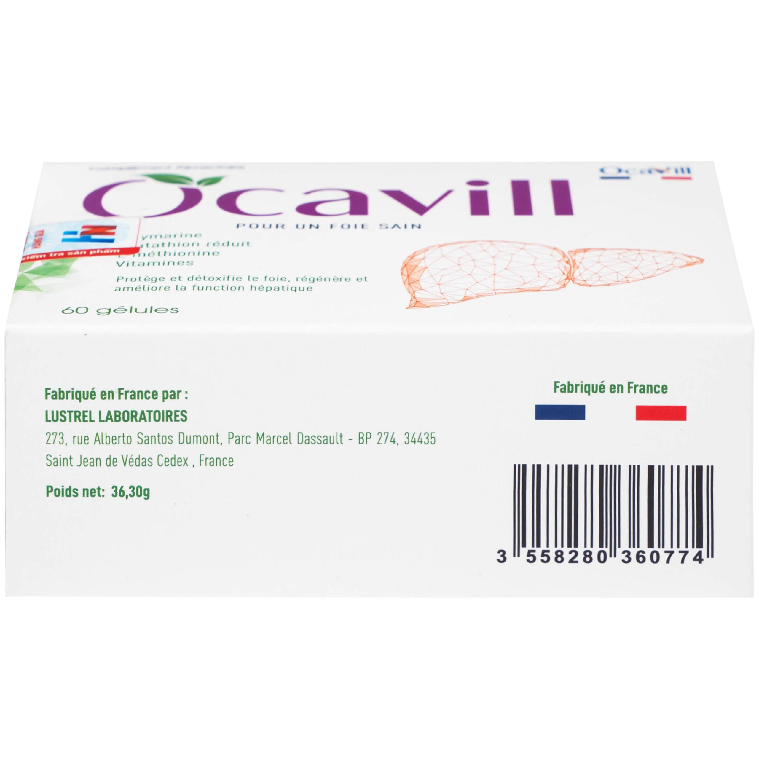 Viên uống hỗ trợ tăng cường chức năng gan, giải độc gan, bảo vệ gan Ocavill (4 vỉ x 15 viên)