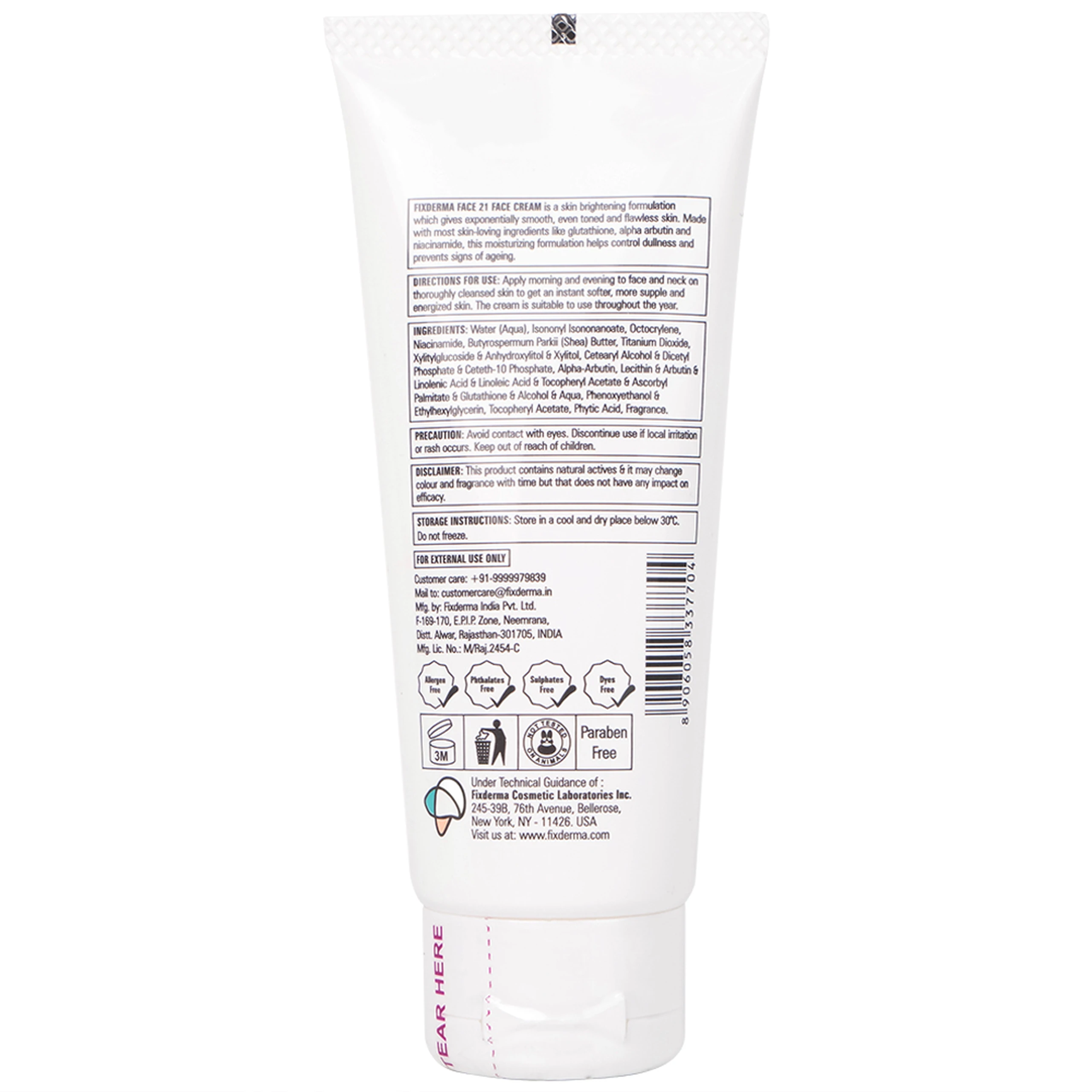 Kem dưỡng ẩm sáng da Fixderma Face21 Face Cream 50g