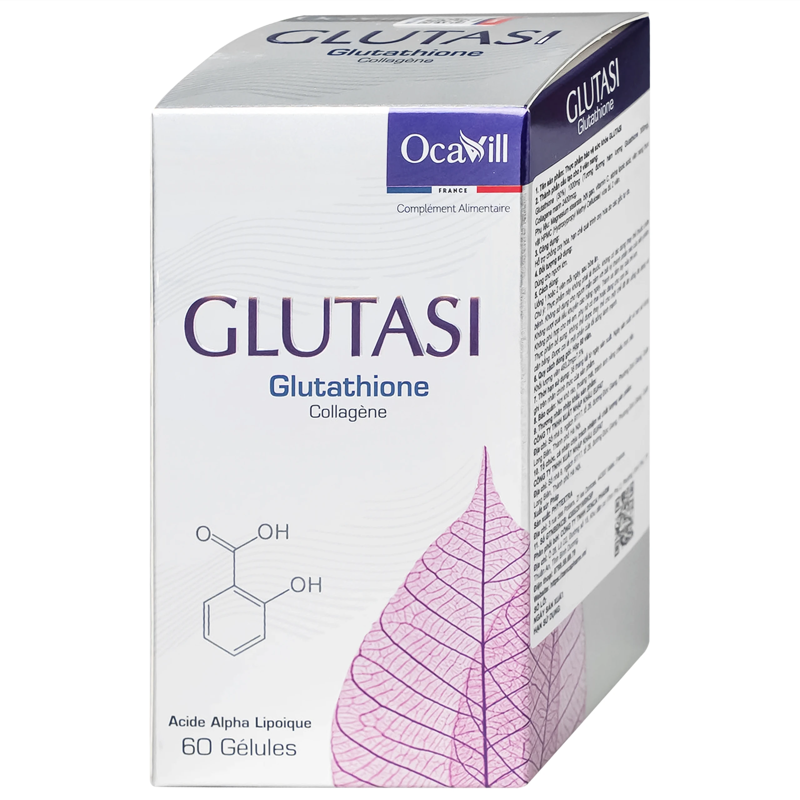 Viên uống hỗ trợ chống oxy hóa, hạn chế oxy hóa do gốc tự do Glutasi Ocavill (60 viên)