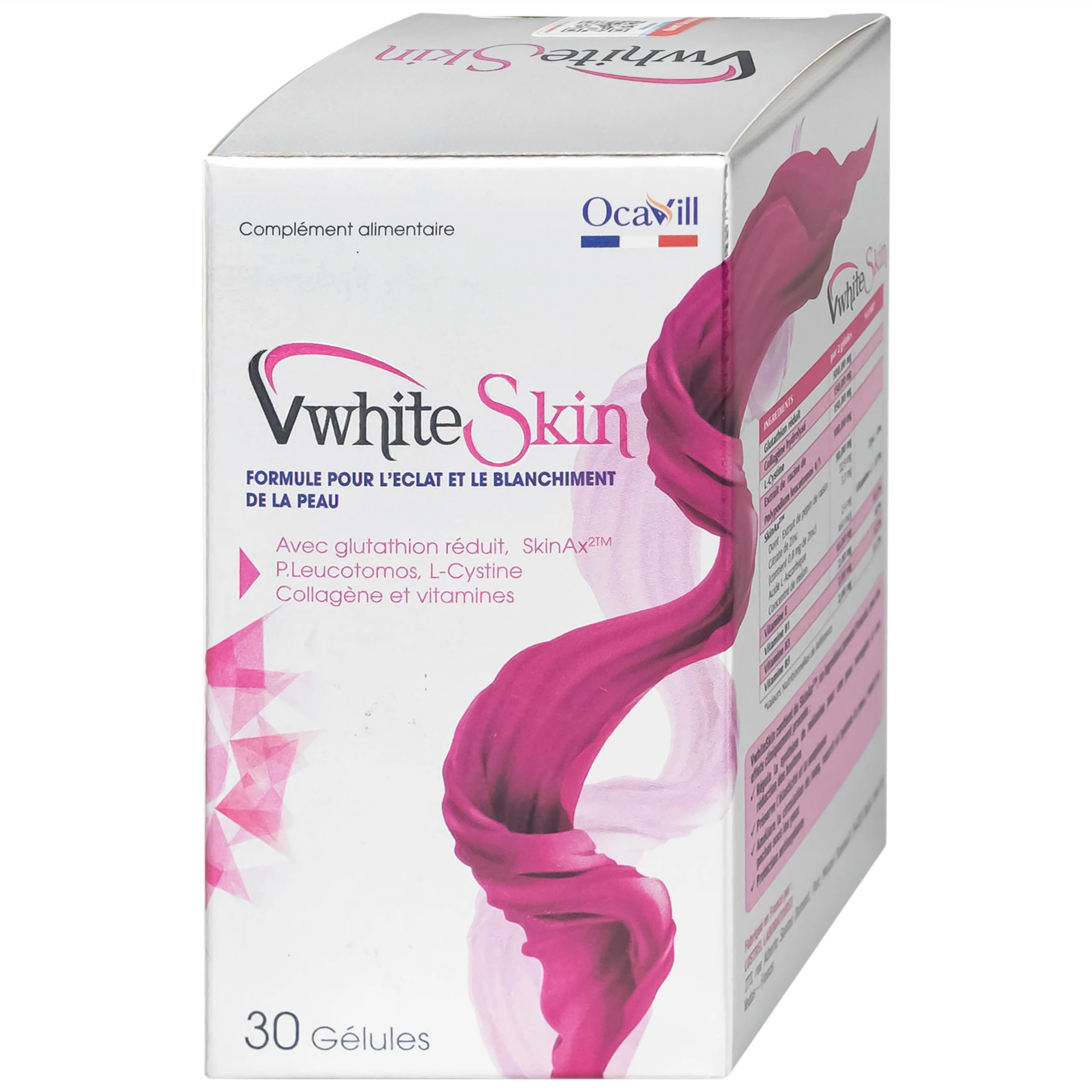 Viên uống giúp đẹp da, giảm sạm da, tăng đàn hồi và độ ẩm cho da VwhiteSkin Ocavill (30 viên)