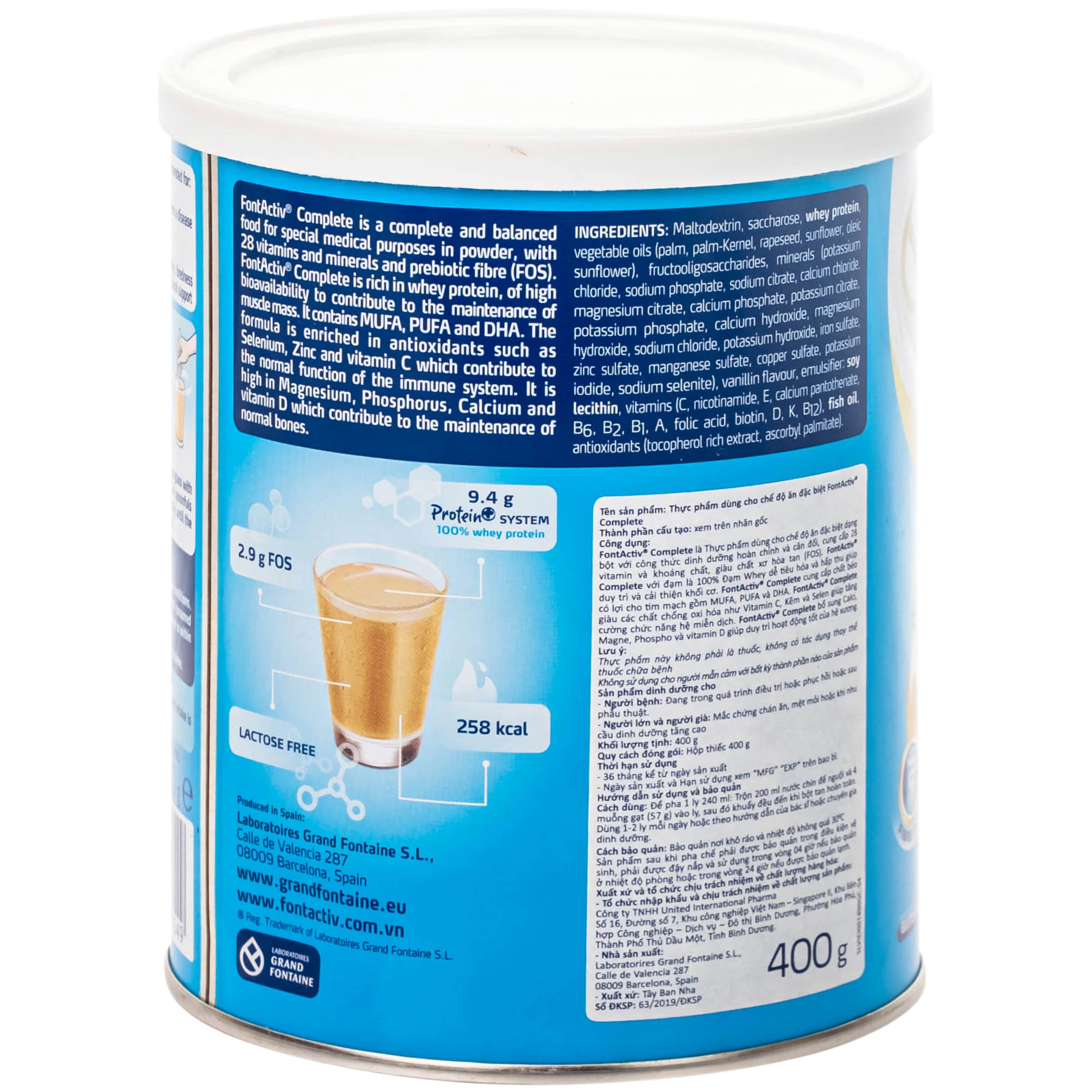 Sữa FontActiv Complete hỗ trợ bổ sung dinh dưỡng cho cơ thể (400g)