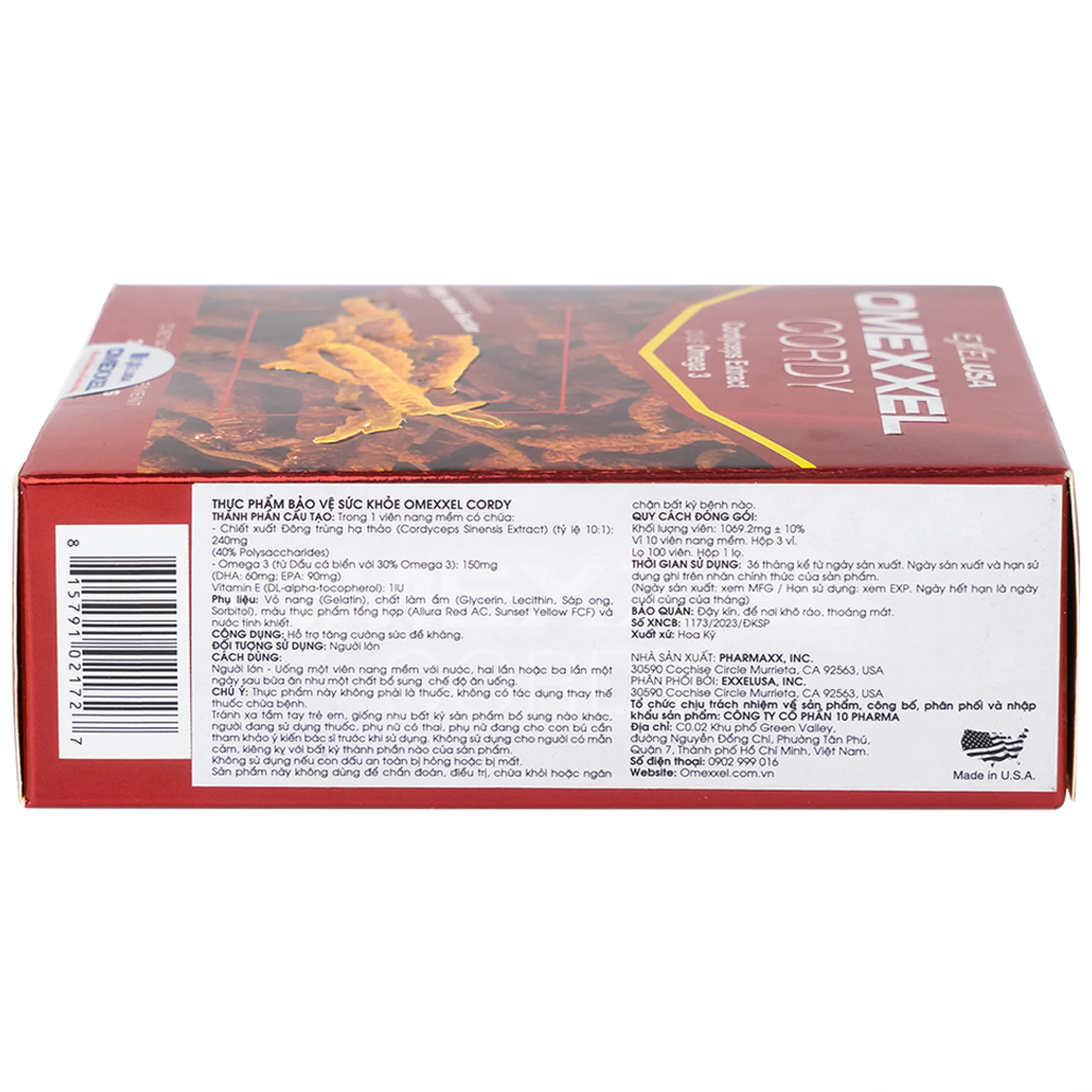 Viên uống hỗ trợ tăng sức đề kháng Omexxel Cordy (3 vỉ x 10 viên)